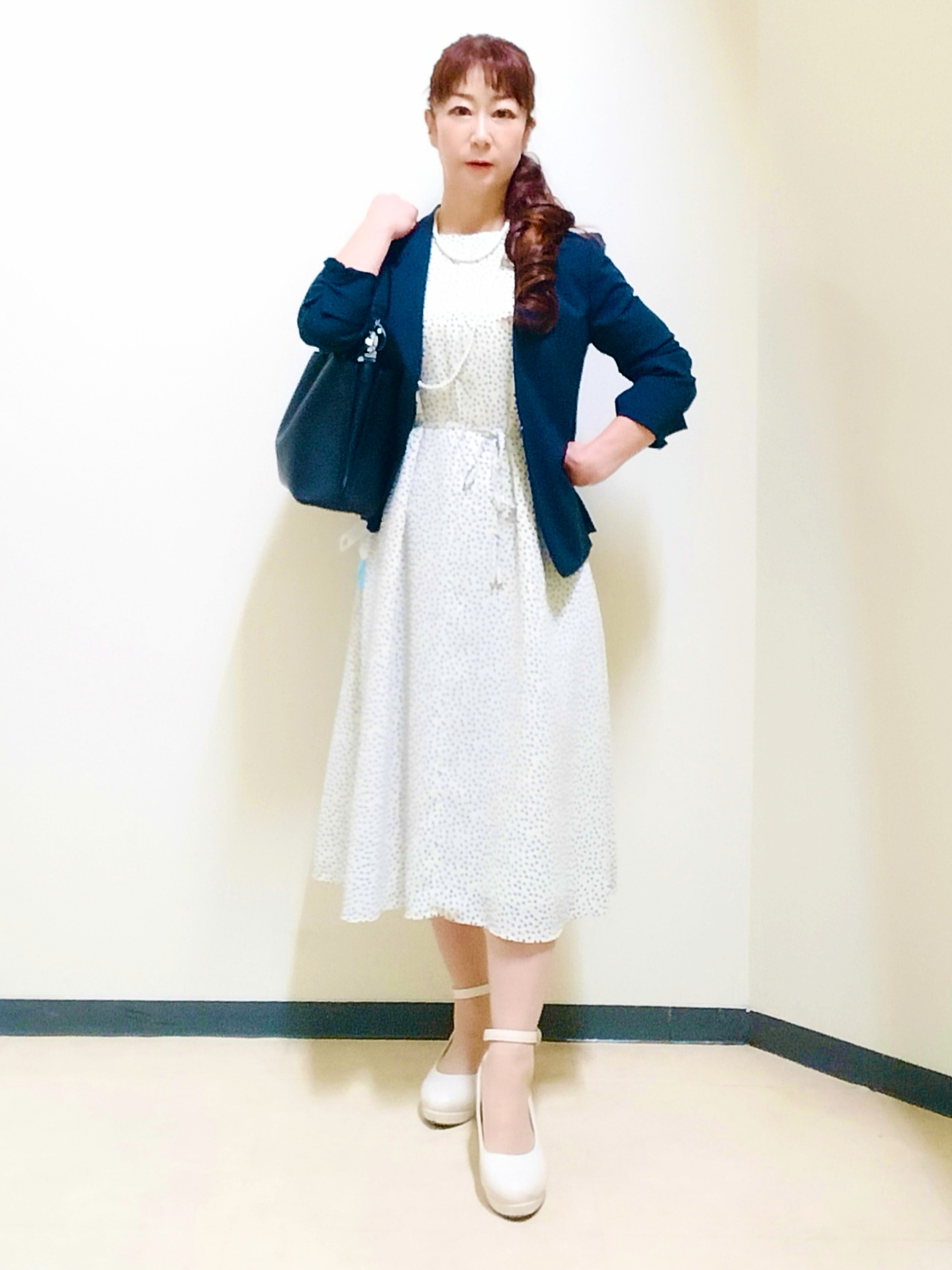 花さんの「Reflect｜シフォンスリーブワンピース」を使ったコーディネート