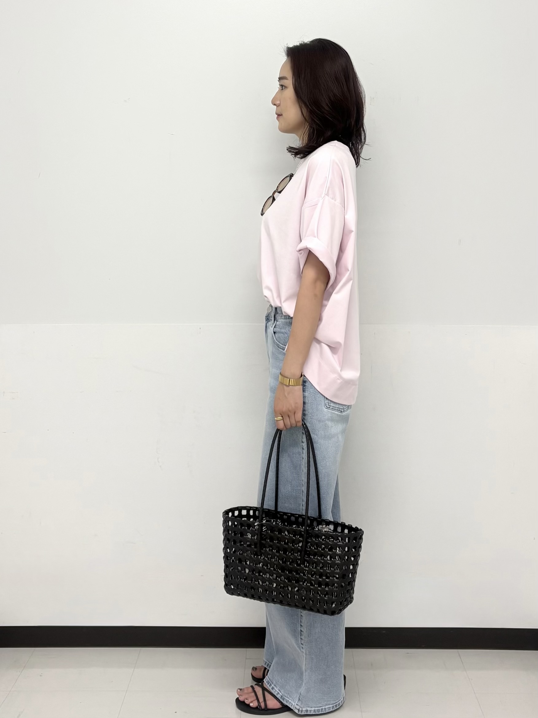 Hazukiさんの「OPAQUE.CLIP｜【接触冷感】リラクシーカットソー《洗濯機OK》」を使ったコーディネート