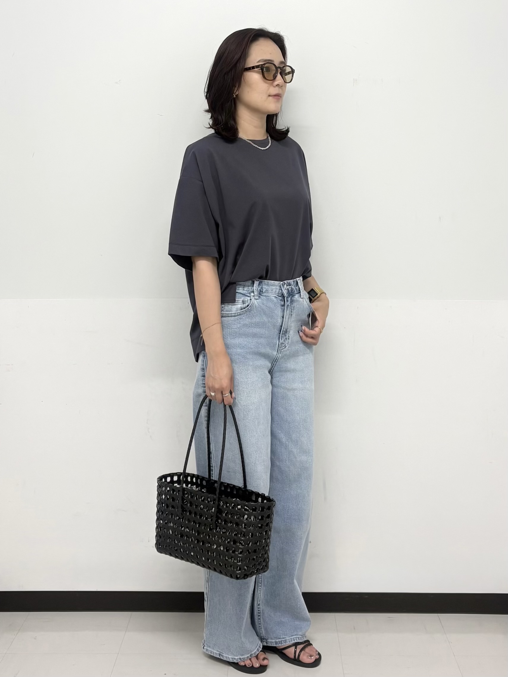 Hazukiさんの「OPAQUE.CLIP｜【接触冷感】リラクシーカットソー《洗濯機OK》」を使ったコーディネート