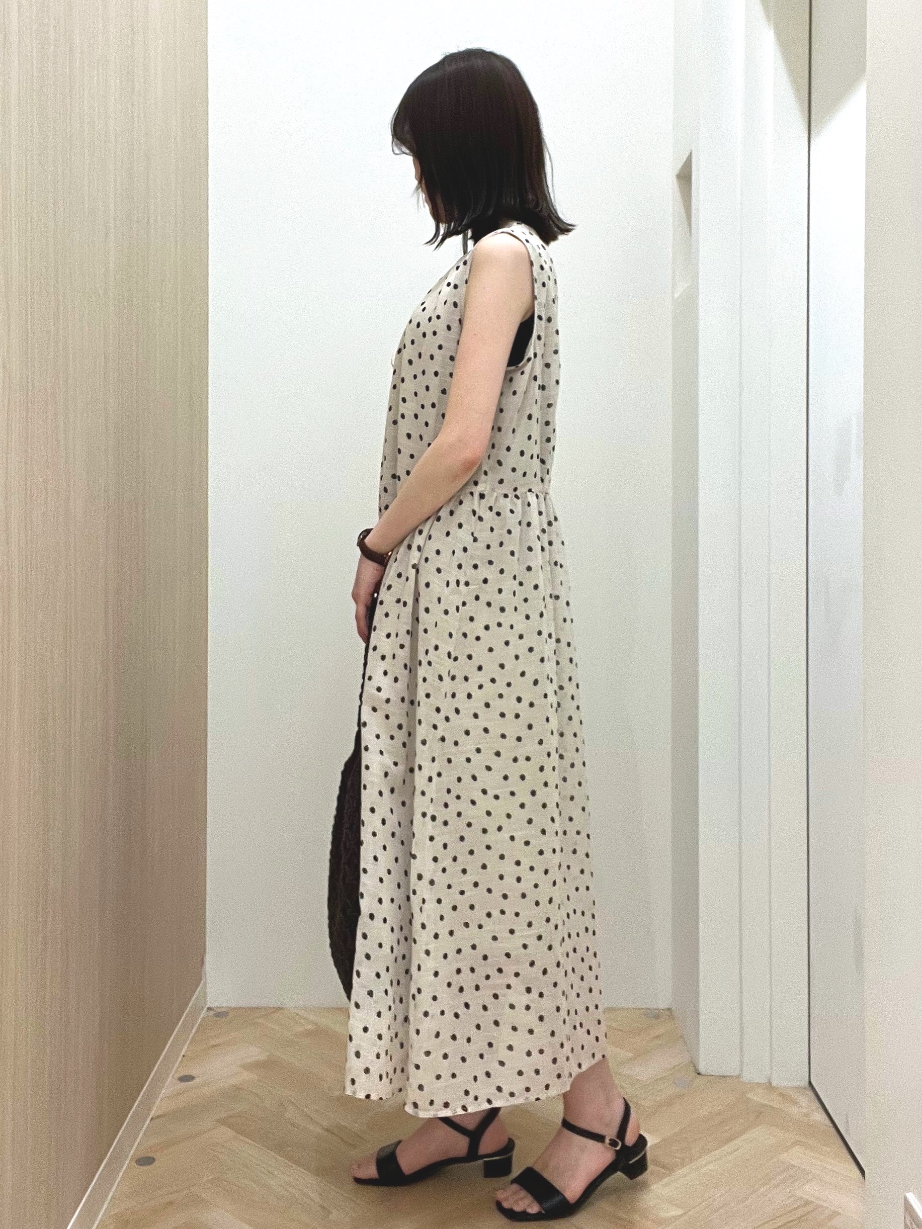 おまつさんの「grove｜【貴島明日香さん着用】シアードットワンピース」を使ったコーディネート