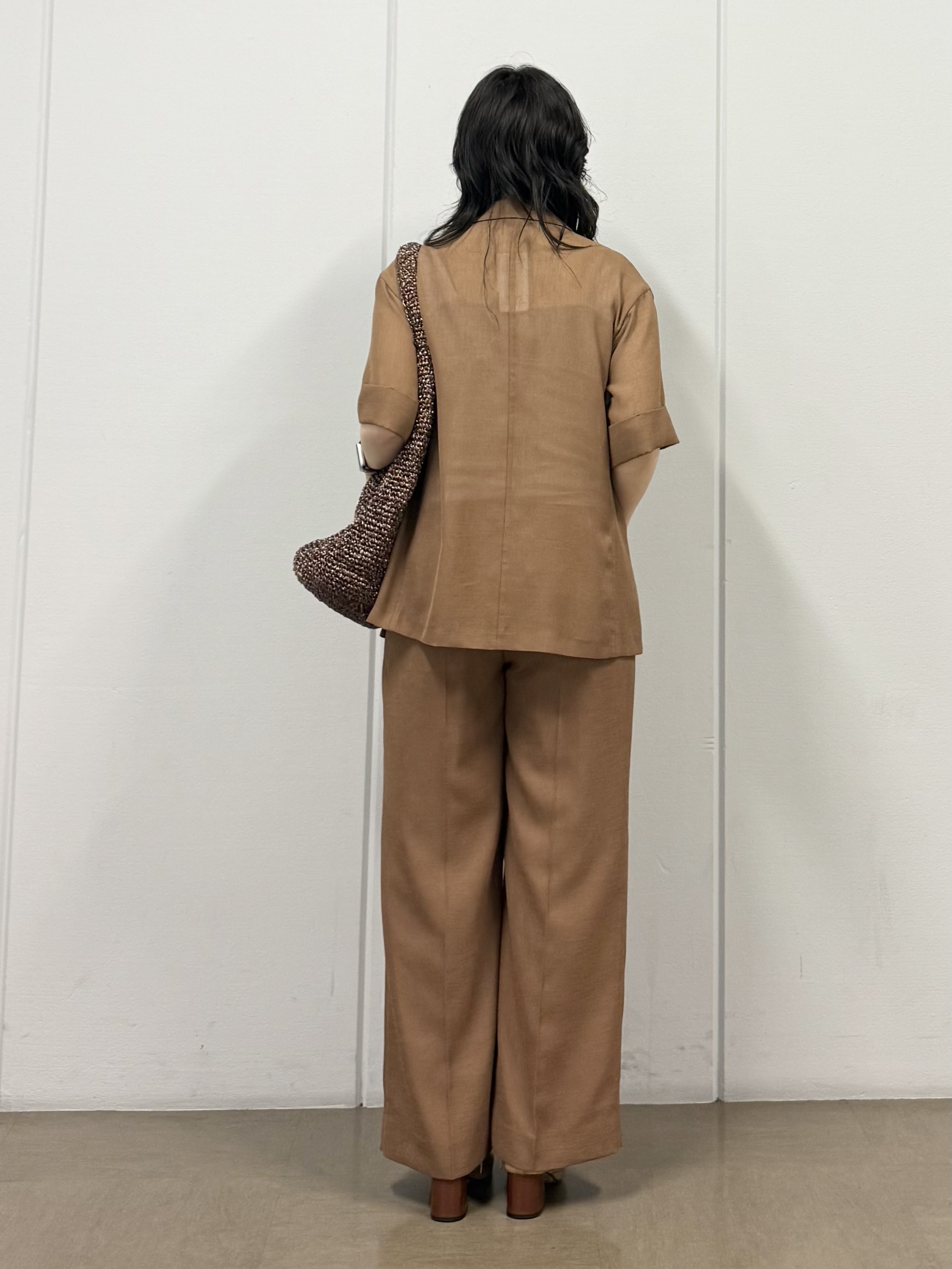 mizukiさんの「INDIVI｜【洗える／メッシュ素材／SETUP可能】半袖シアージャケット」を使ったコーディネート