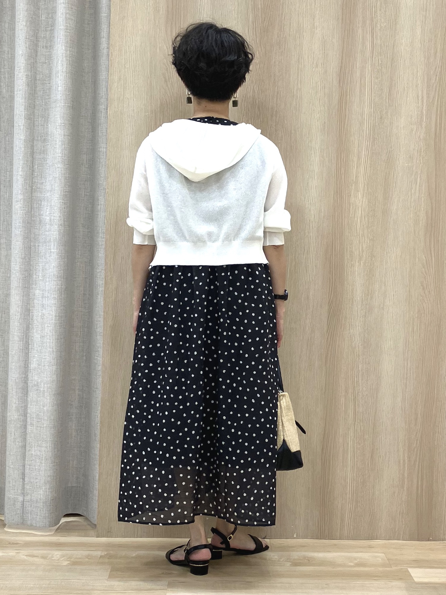 Keiさんの「grove｜【貴島明日香さん着用】シアードットワンピース」を使ったコーディネート
