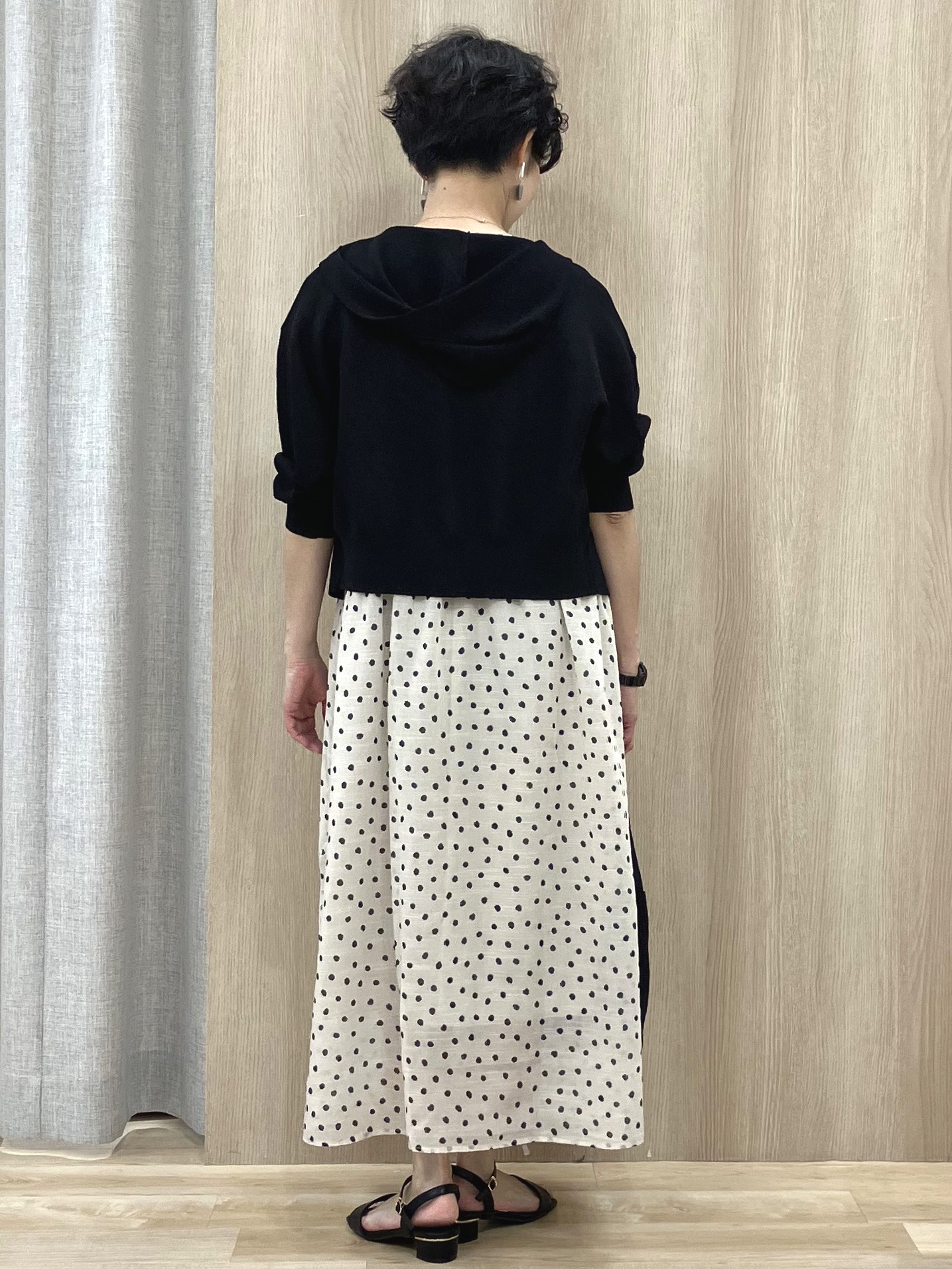 Keiさんの「grove｜【貴島明日香さん着用】シアードットワンピース」を使ったコーディネート