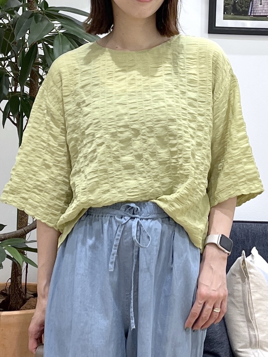 canaさんの「Dessin｜【マシンウォッシャブル】エアリーシアー 5分袖プルオーバーシャツ」を使ったコーディネート