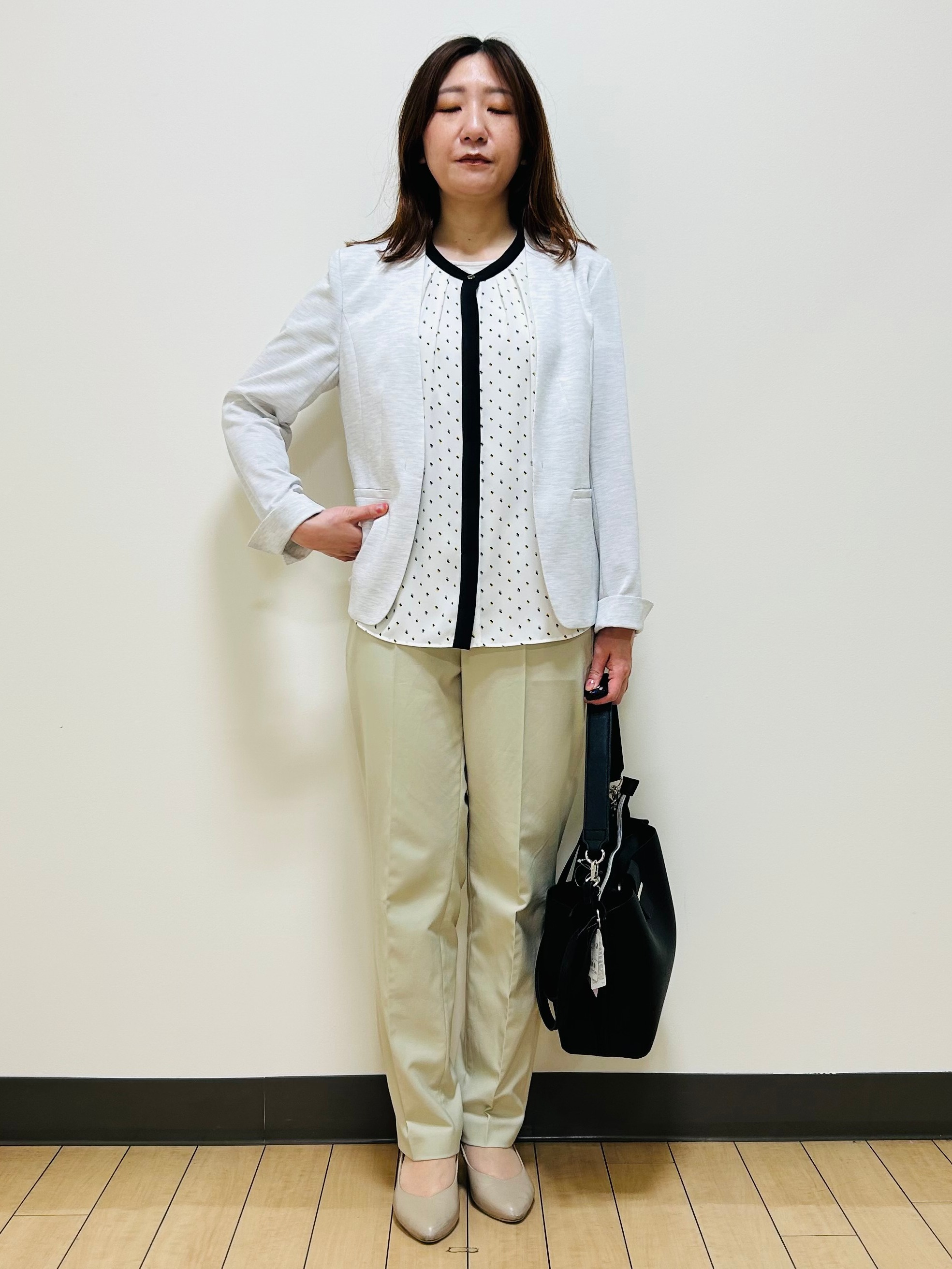 miiiさんの「Reflect｜【SS-4Lサイズ／UVカット／接触冷感】匠ジャケット／ノーカラー」を使ったコーディネート