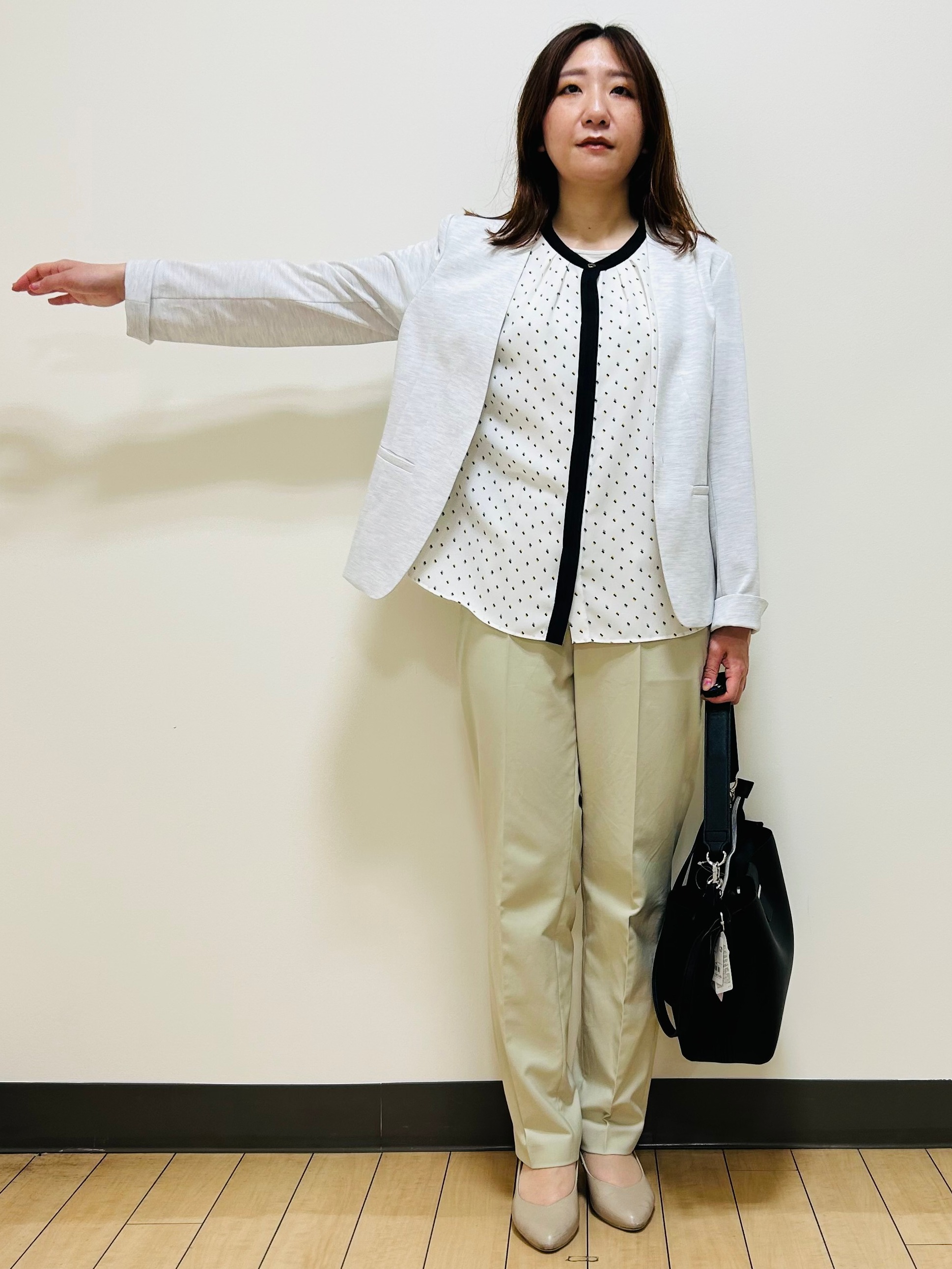 miiiさんの「Reflect｜【SS-4Lサイズ／UVカット／接触冷感】匠ジャケット／ノーカラー」を使ったコーディネート