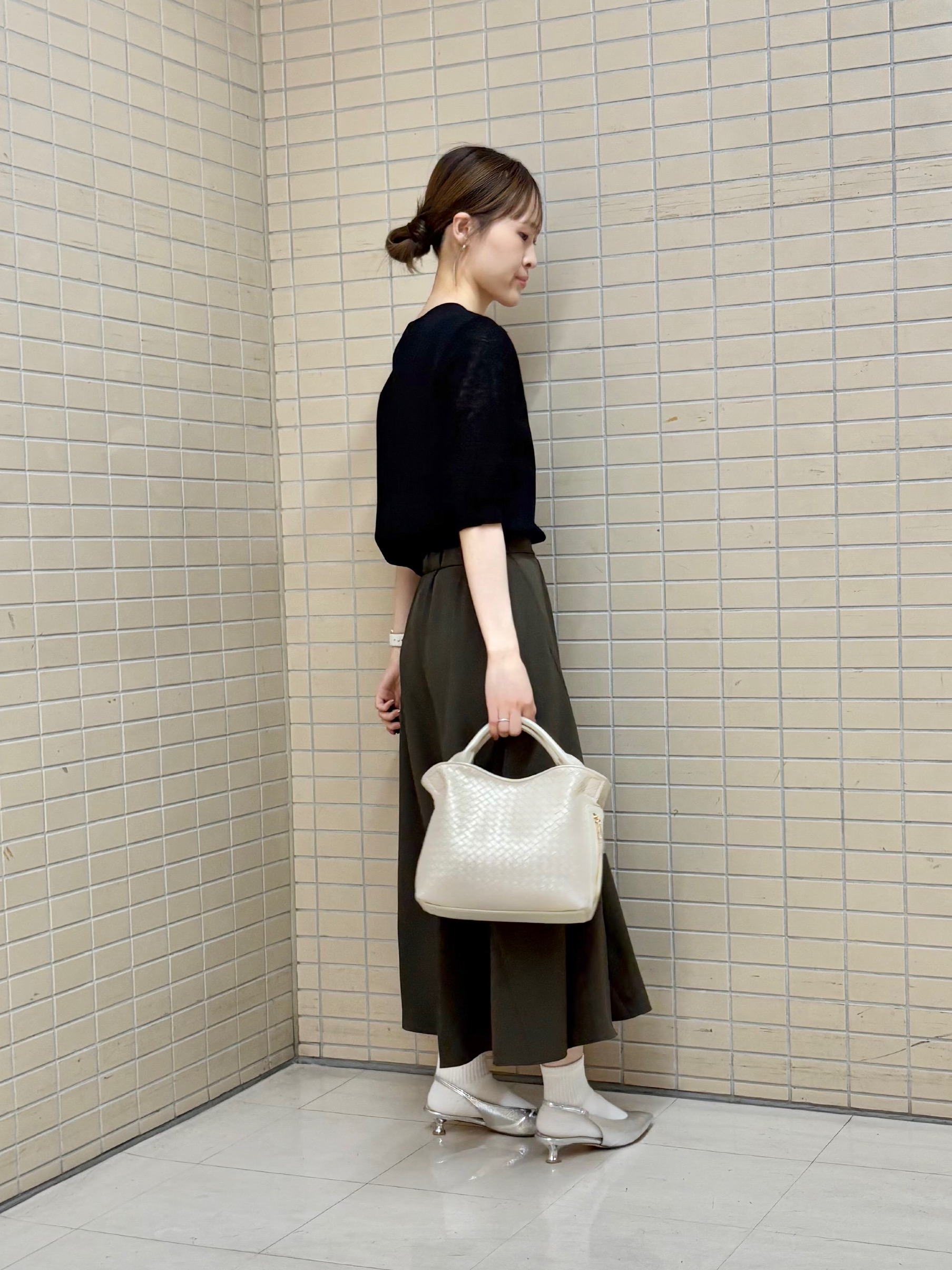 kyokaさんの「UNTITLED｜【洗える】エレガンススリーブニット」を使ったコーディネート