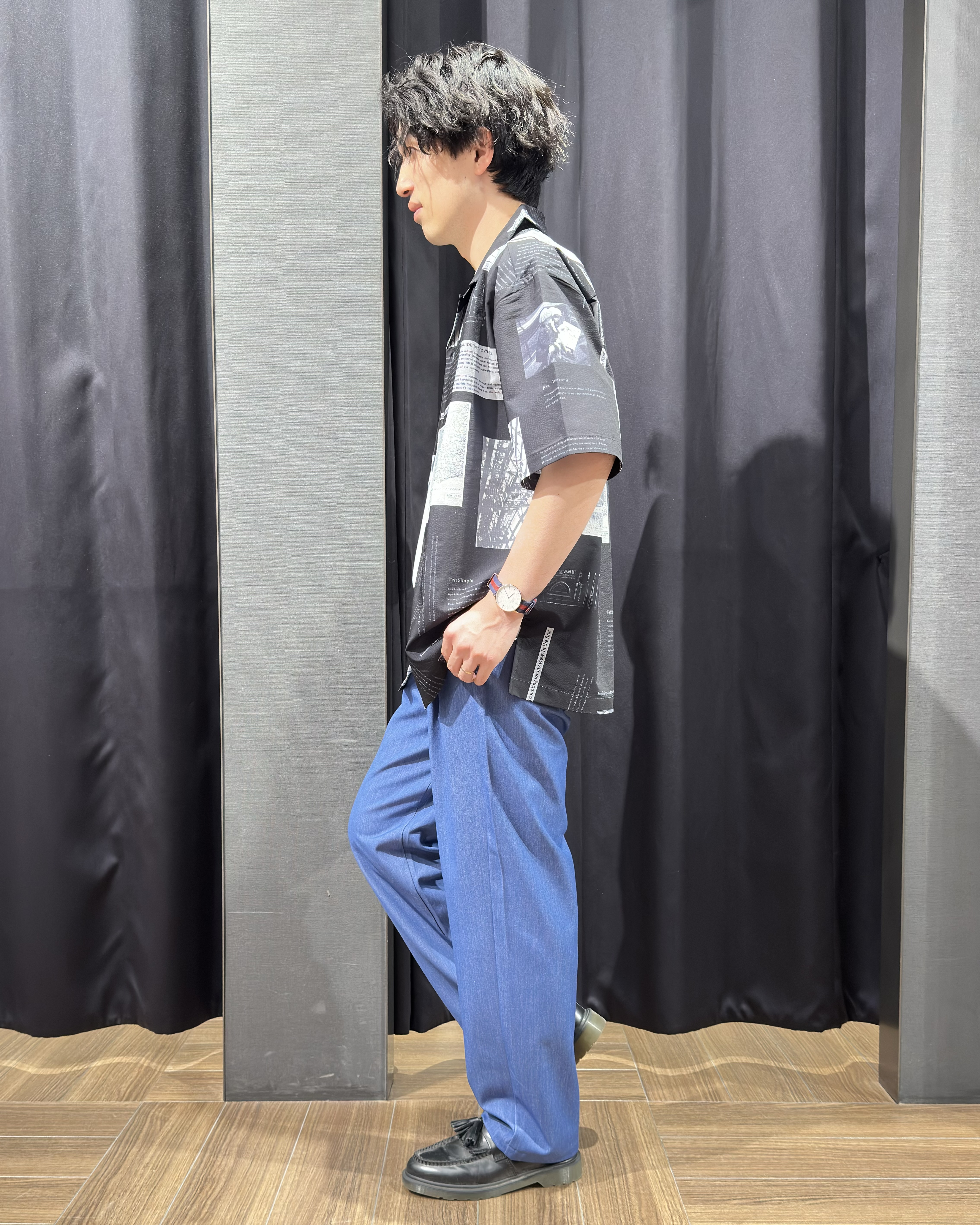 tomoyaさんの「THE SHOP TK｜プリント柄 開襟半袖シャツ 洗濯機OK」を使ったコーディネート