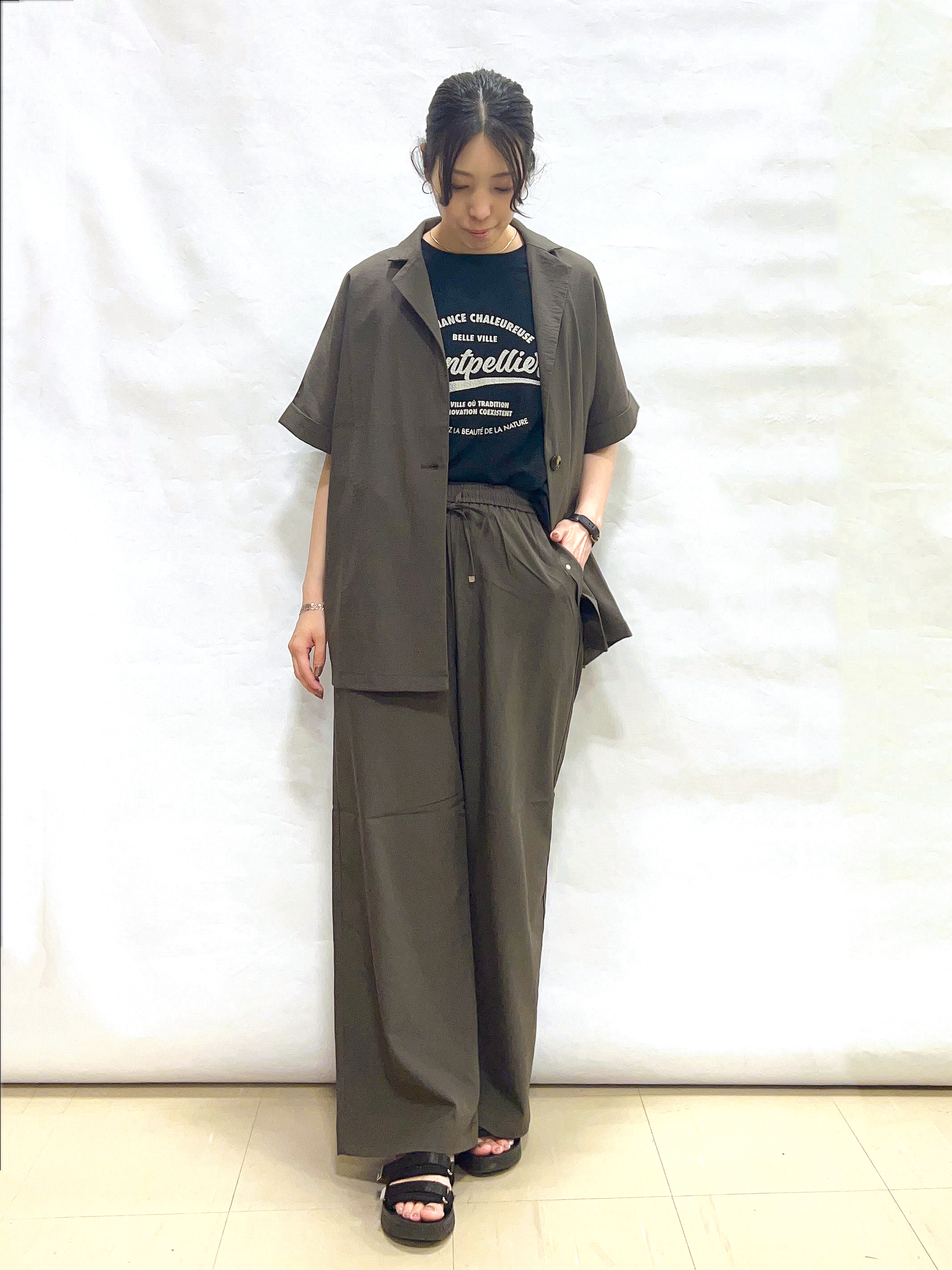 まっつんさんの「SHOO･LA･RUE｜【高レビュー/洗濯機可/セットアップ可】軽凛(かろりん) ひんやり半袖ジャケット」を使ったコーディネート