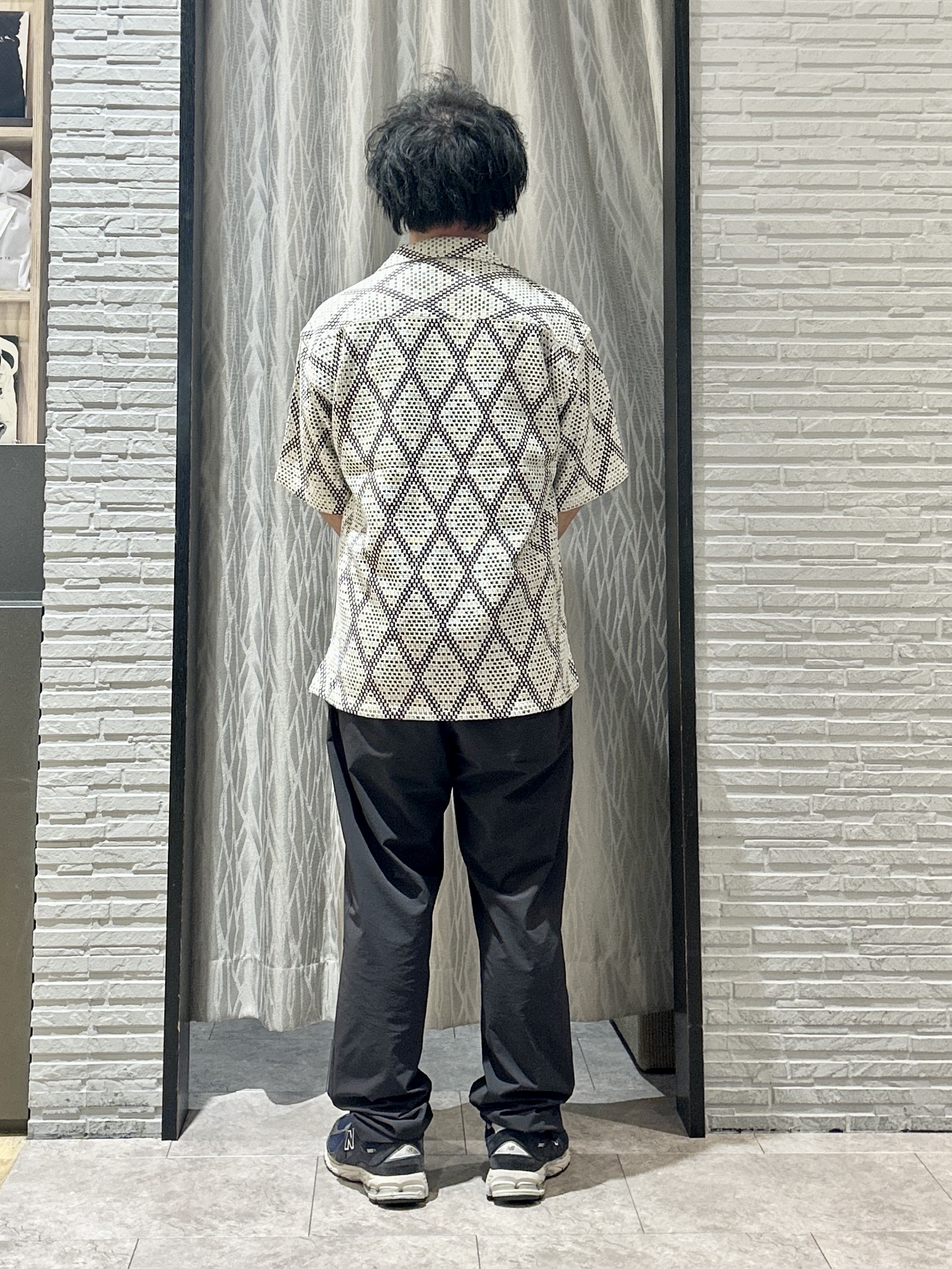 KENJI Iさんの「THE SHOP TK｜アーガイル柄 レース半袖シャツ 洗濯機OK」を使ったコーディネート