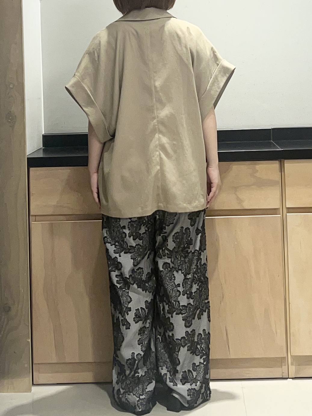 かのさんの「THE SHOP TK｜【夏の通勤スタイルに】涼やかな着心地 麻調ダブルブレストジャケット」を使ったコーディネート