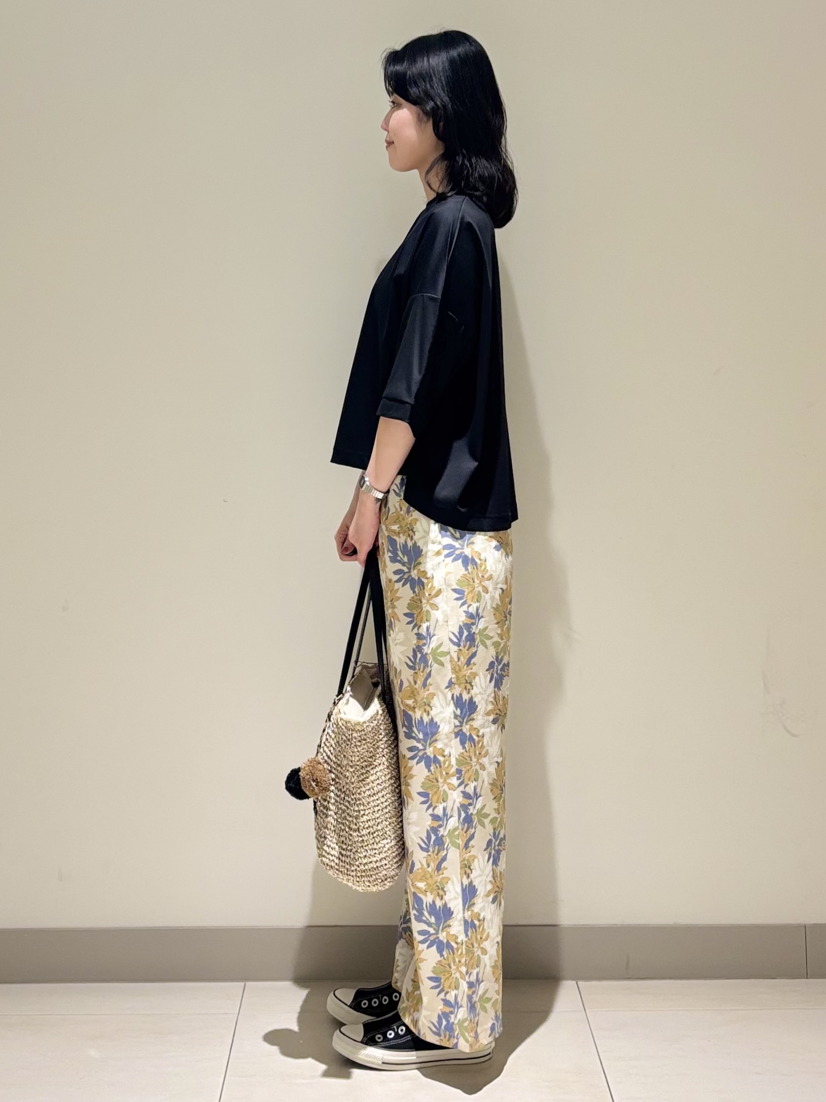 mayuさんの「Dessin｜【新色追加/体型カバー】美光沢カットソーボクシーシルエット」を使ったコーディネート