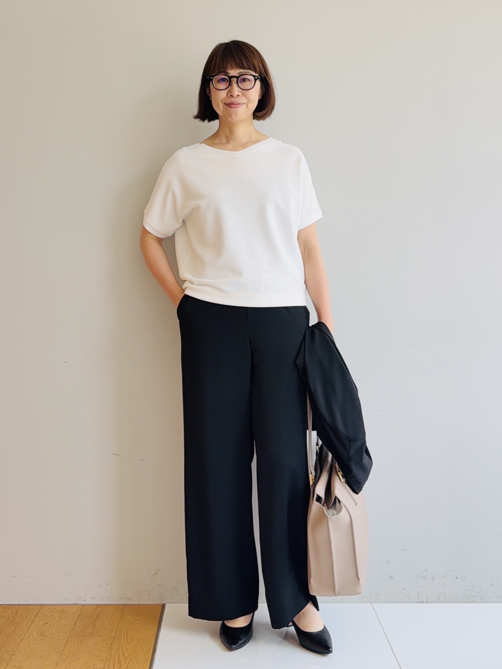 murayamaさんの「INDIVI｜【さらに軽く軽快！／着る日傘】ノーカラージャケット」を使ったコーディネート