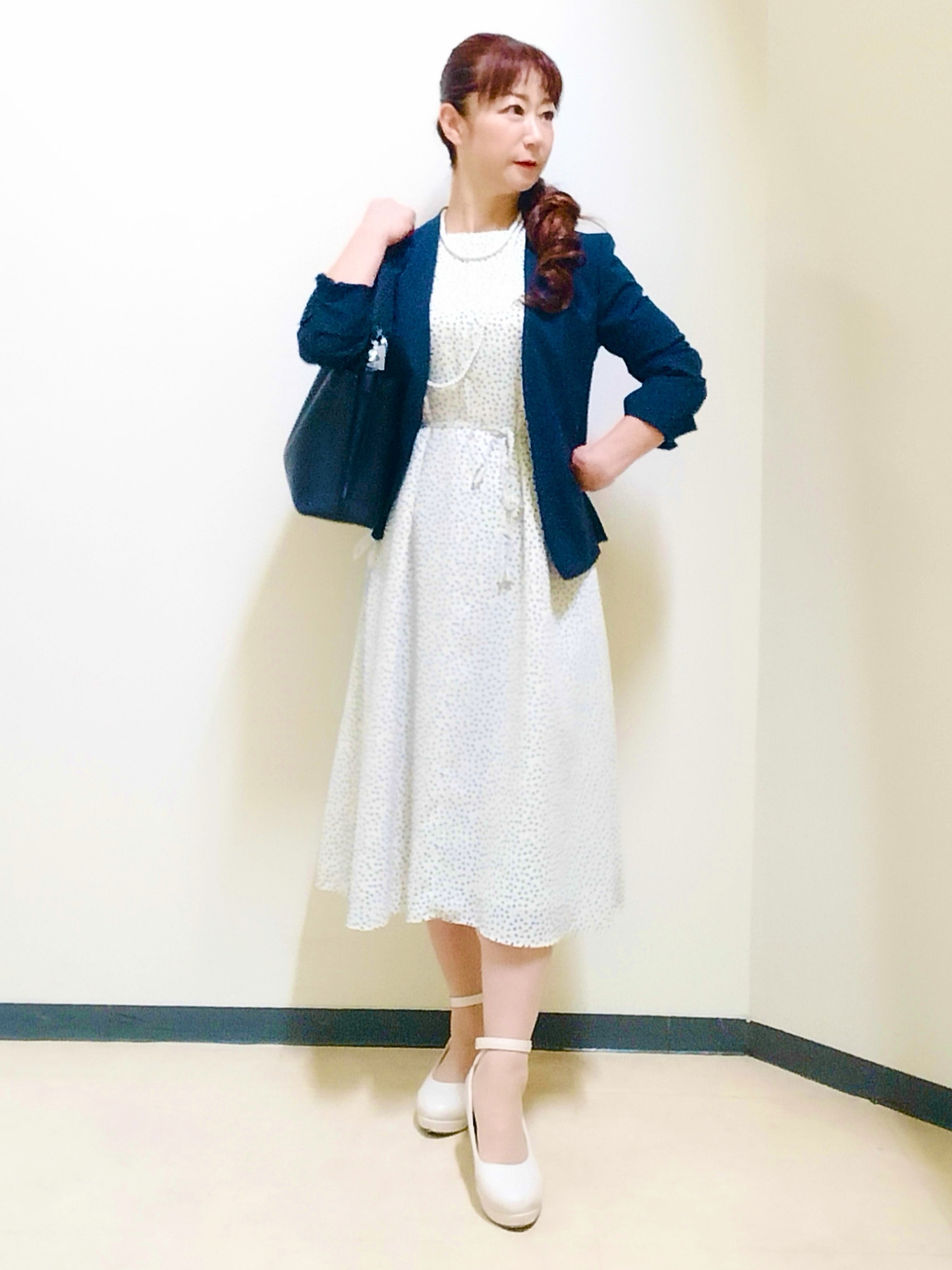 花さんの「Reflect｜シフォンスリーブワンピース」を使ったコーディネート