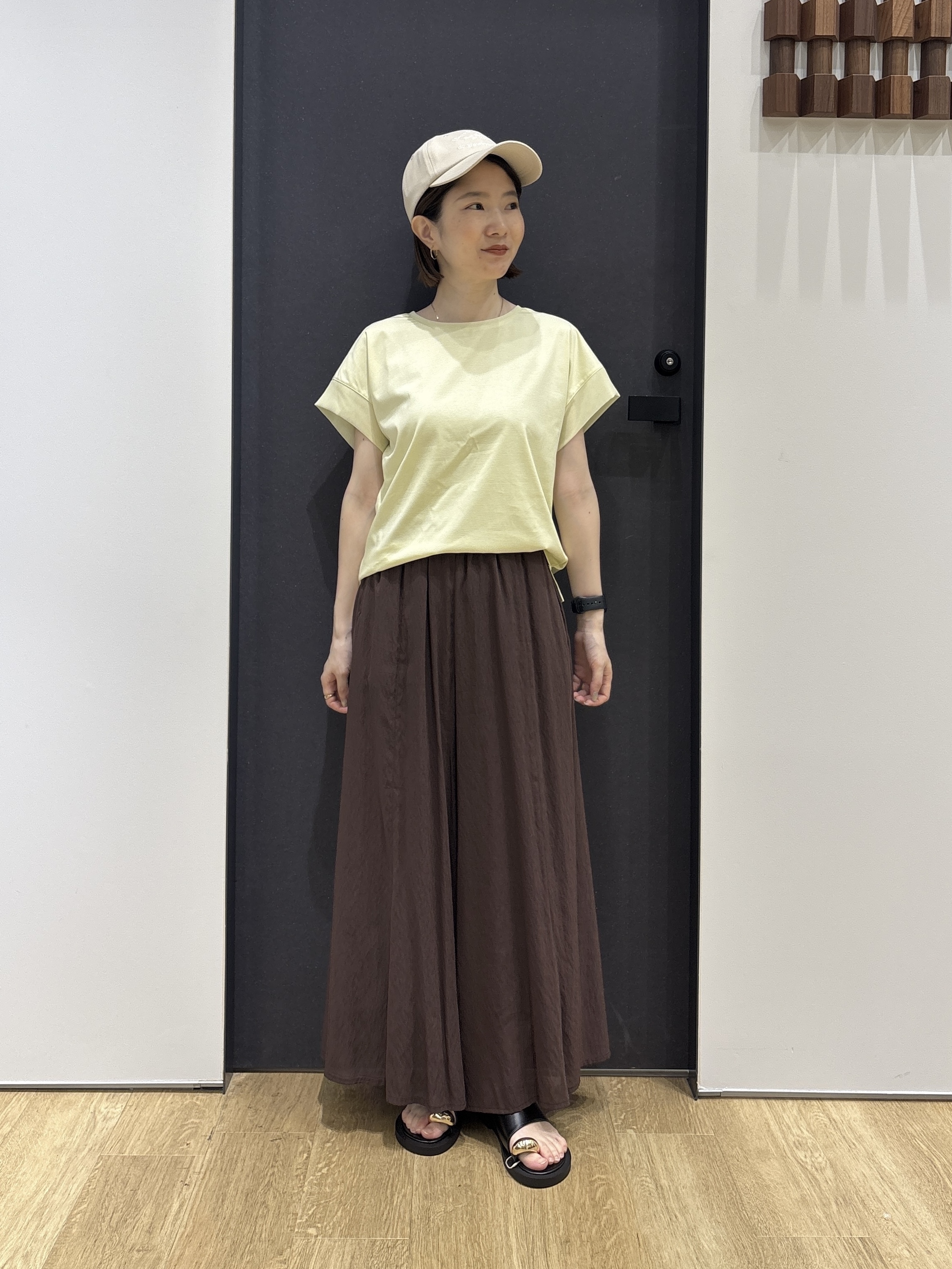 risaさんの「Dessin｜【UVカット/接触冷感】美光沢カットソー」を使ったコーディネート