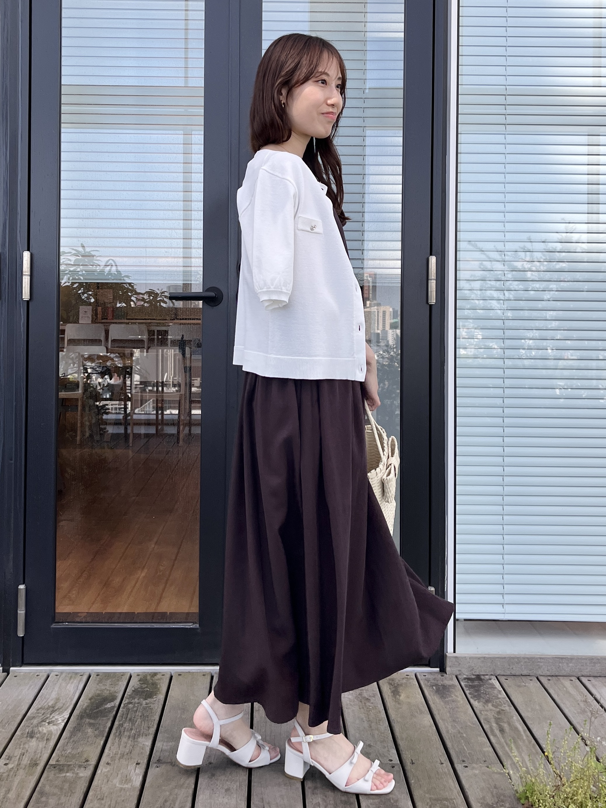 はばさんの「Couture brooch｜【洗える】バックリボンOP」を使ったコーディネート