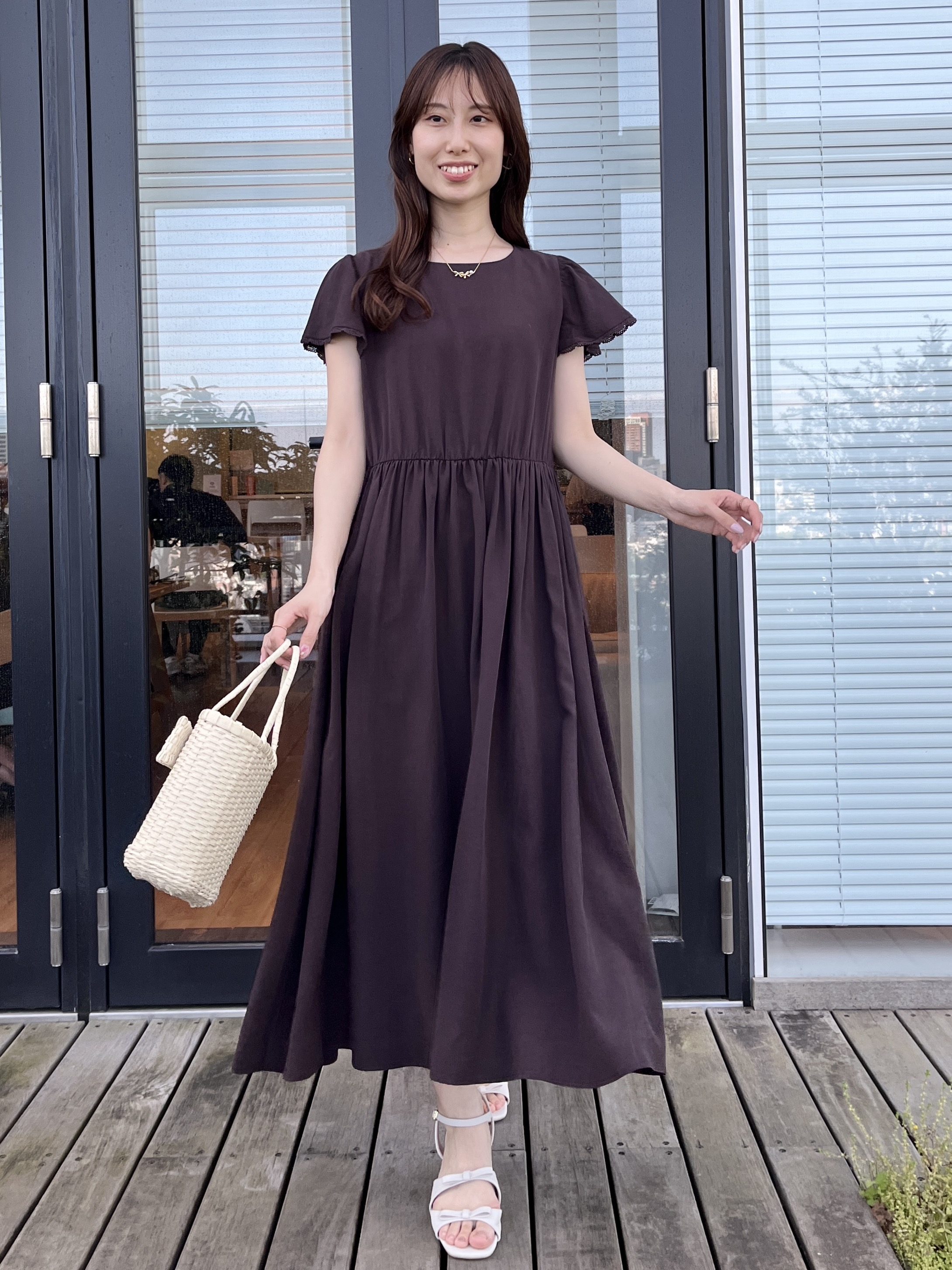 はばさんの「Couture brooch｜【洗える】バックリボンOP」を使ったコーディネート