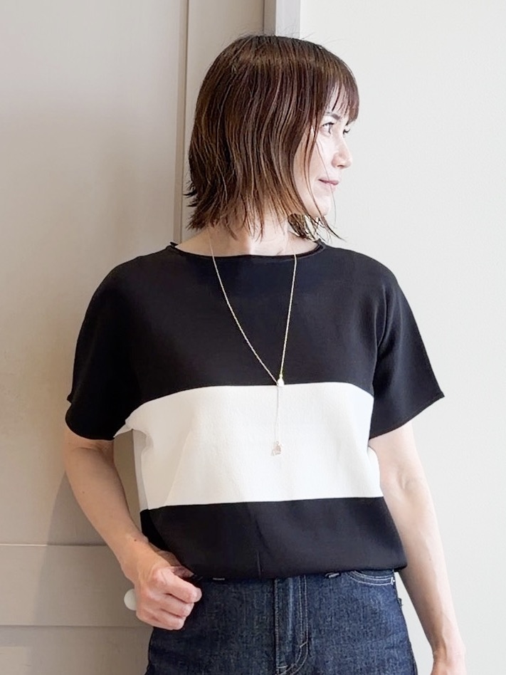 yamakoさんの「grove｜【シリーズ累計36万枚！名品ニット】やわらかドライタッチ ドルマンニット」を使ったコーディネート