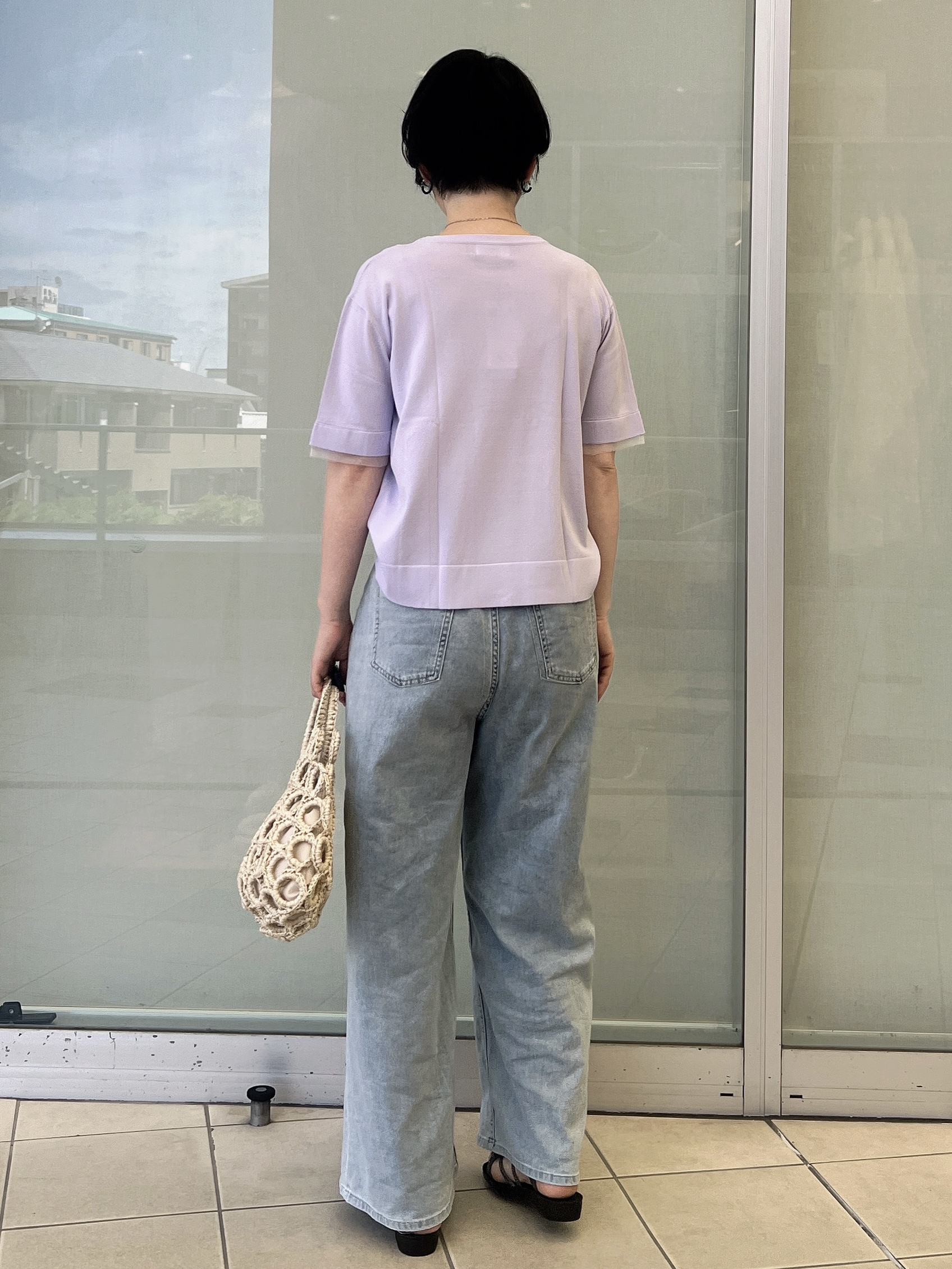 yo-koさんの「OPAQUE.CLIP｜【UV／接触冷感／抗ピル】シアー＆レイヤード風さらりニット《洗濯機OK》」を使ったコーディネート