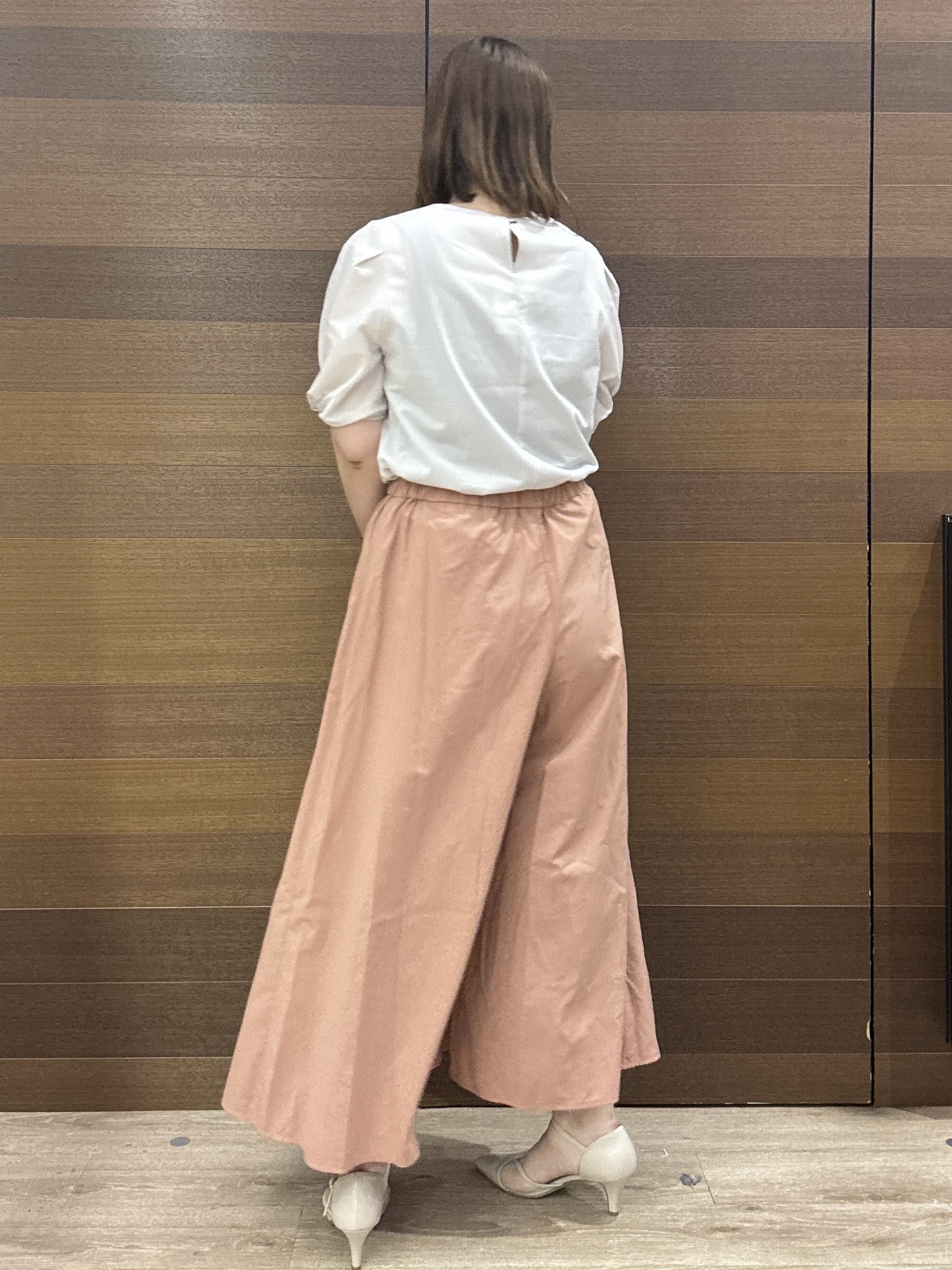 yumeさんの「OPAQUE.CLIP｜【吸水速乾】ストライプ調デザインスリーブトップス《洗濯機OK》」を使ったコーディネート