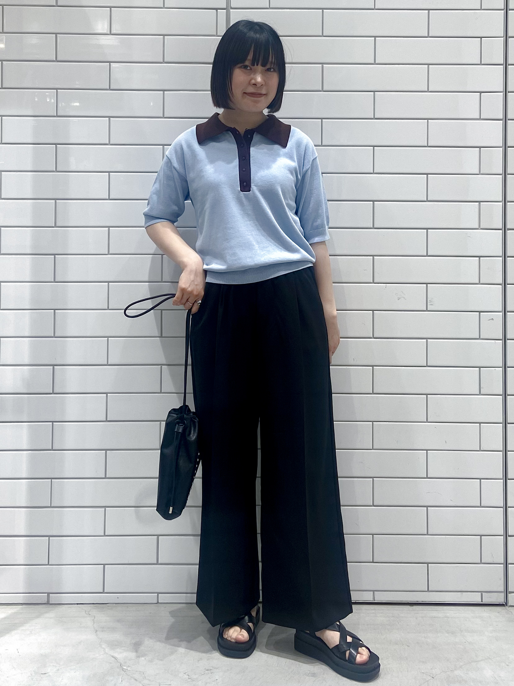 kimiさんの「OPAQUE.CLIP｜ビッグポロ衿ニット【洗濯機OK】」を使ったコーディネート