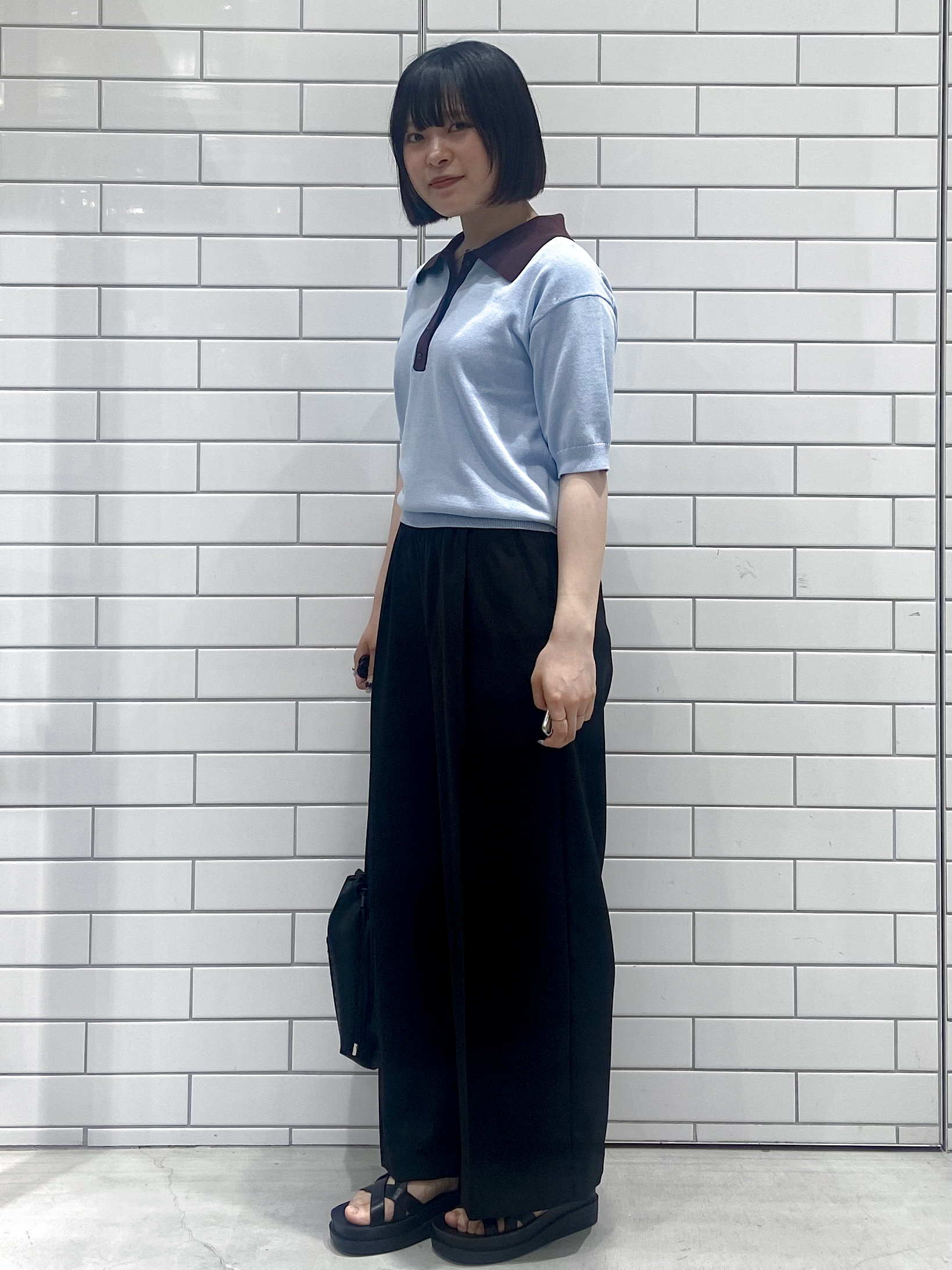 kimiさんの「OPAQUE.CLIP｜ビッグポロ衿ニット【洗濯機OK】」を使ったコーディネート