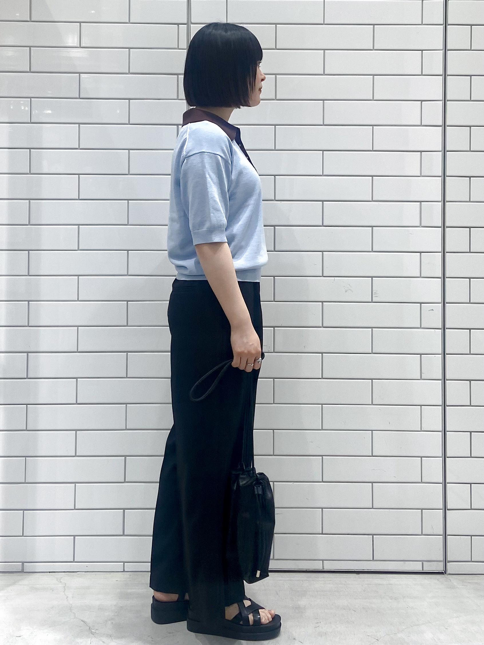 kimiさんの「OPAQUE.CLIP｜ビッグポロ衿ニット【洗濯機OK】」を使ったコーディネート