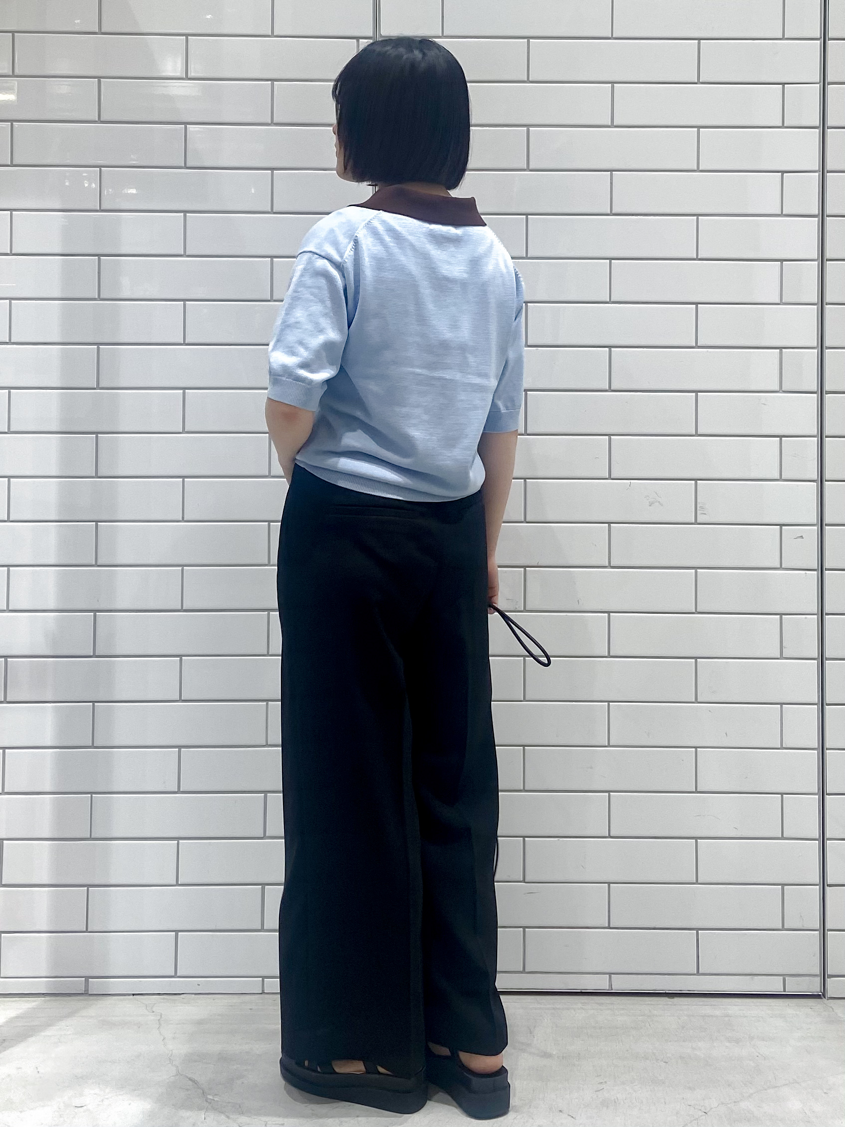 kimiさんの「OPAQUE.CLIP｜ビッグポロ衿ニット【洗濯機OK】」を使ったコーディネート