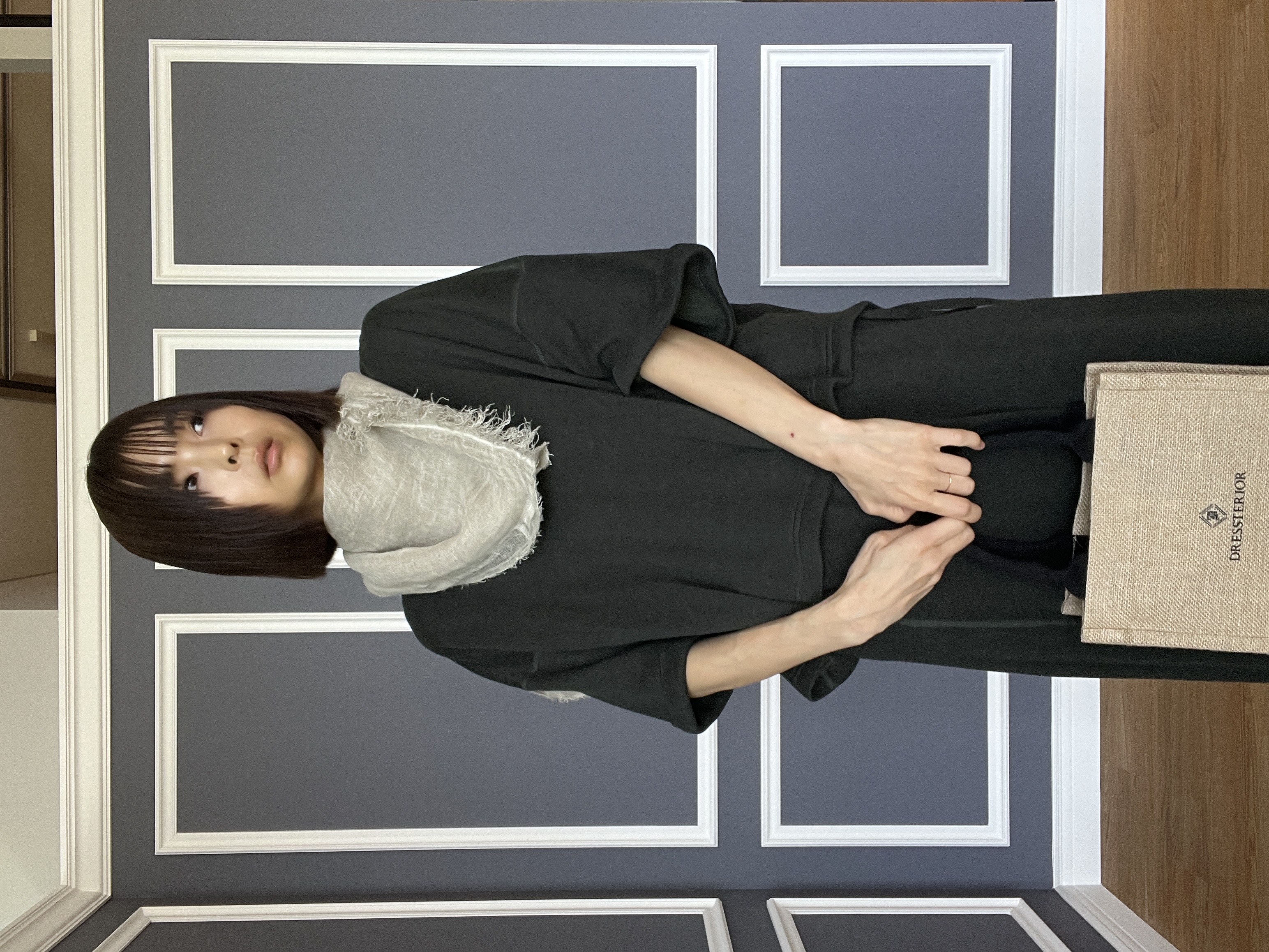 misaさんの「DRESSTERIOR｜【ウォッシャブル/セットアップ可】リネン混裏毛ドロストプルオーバー」を使ったコーディネート
