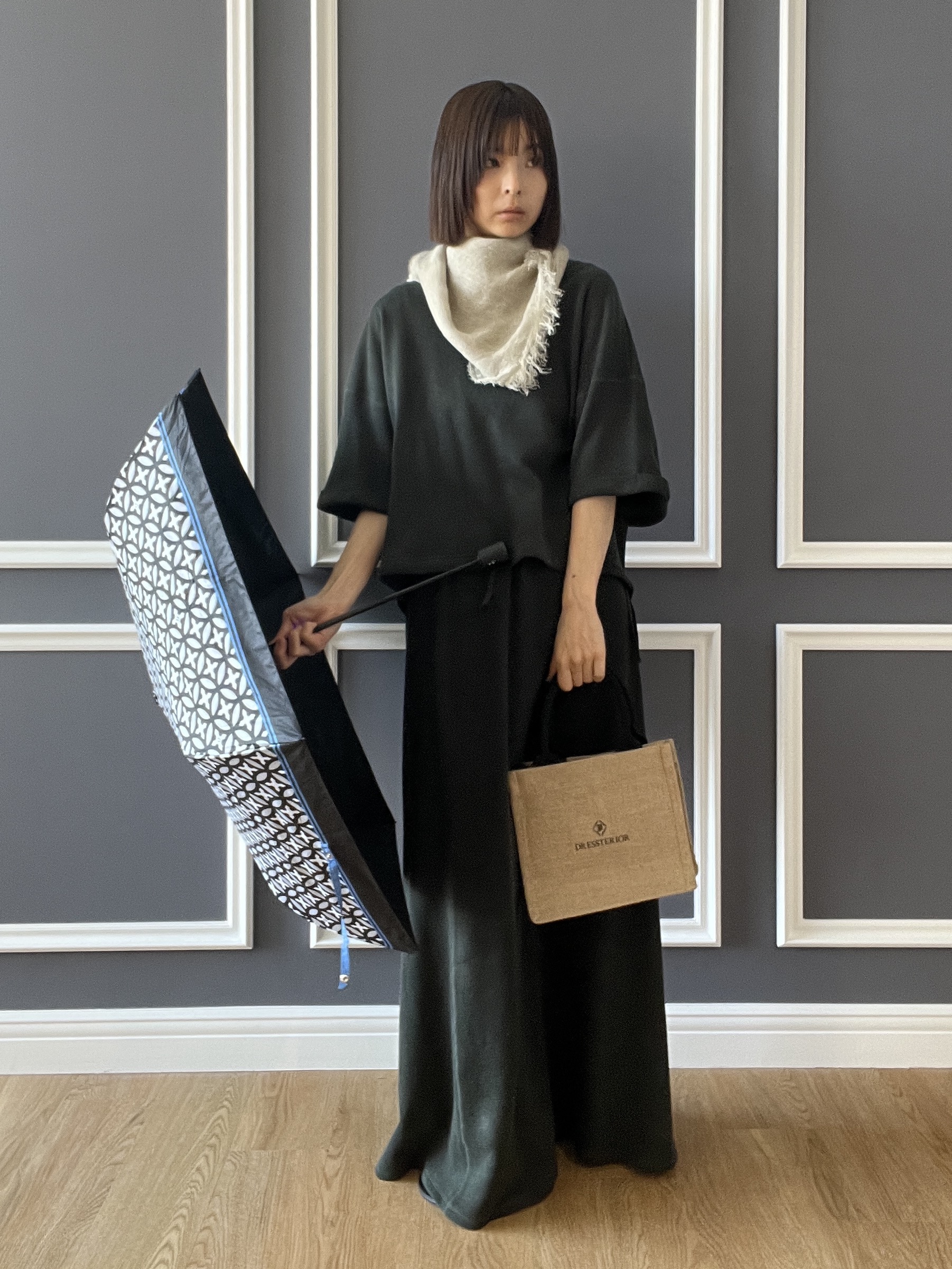 misaさんの「DRESSTERIOR｜【ウォッシャブル/セットアップ可】リネン混裏毛ドロストプルオーバー」を使ったコーディネート