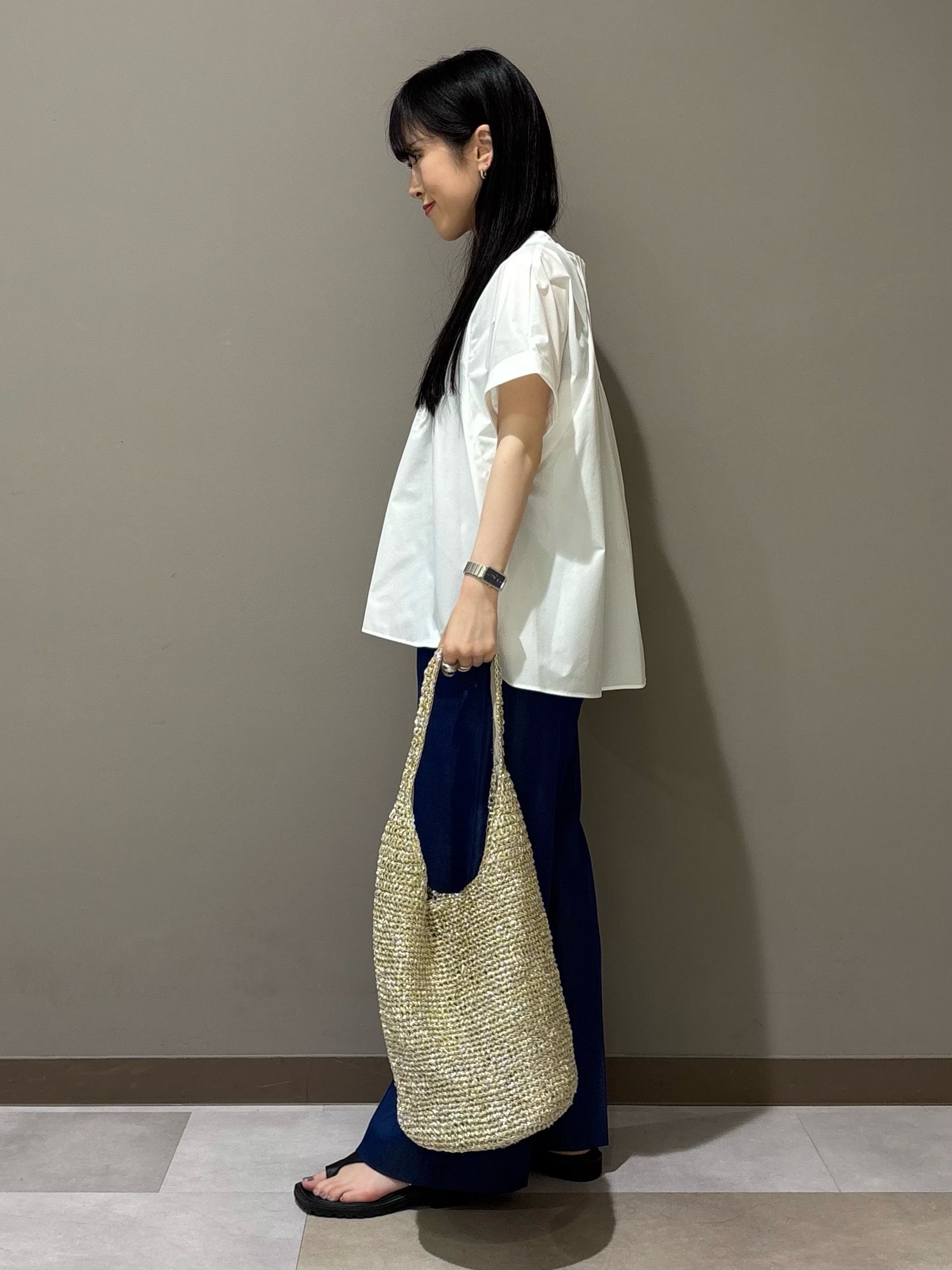 KEIKOさんの「INDIVI｜【撥水／UVケア／SETUP可能】軽量タックスキッパーブラウス」を使ったコーディネート