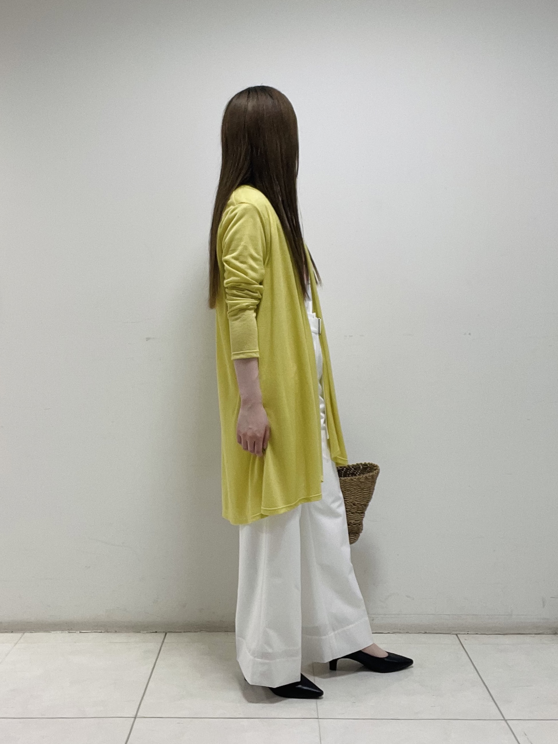 mさんの「INDIVI｜【洗える／アンサンブル可能】シアースストライプカーディガン」を使ったコーディネート