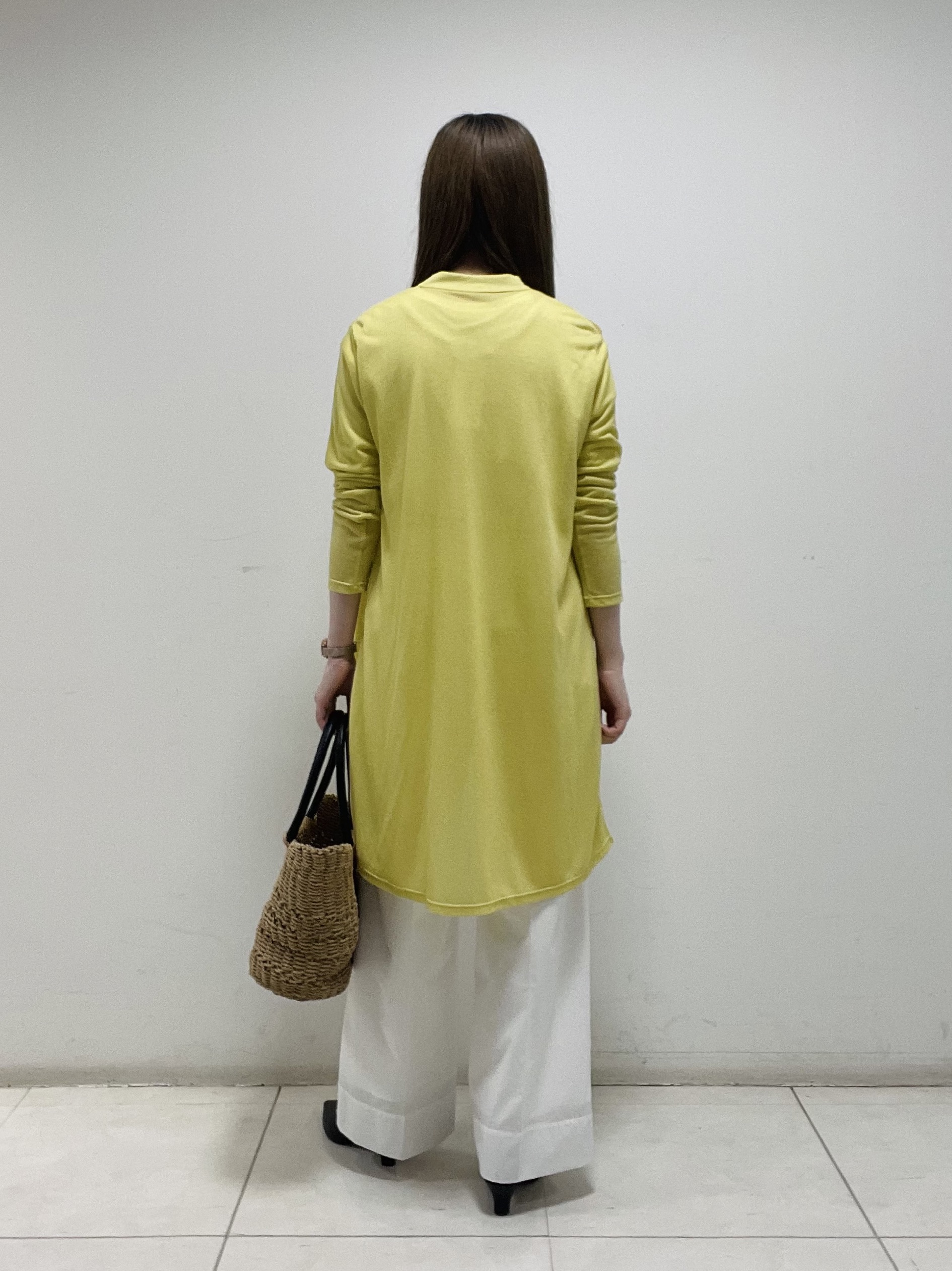 mさんの「INDIVI｜【洗える／アンサンブル可能】シアースストライプカーディガン」を使ったコーディネート