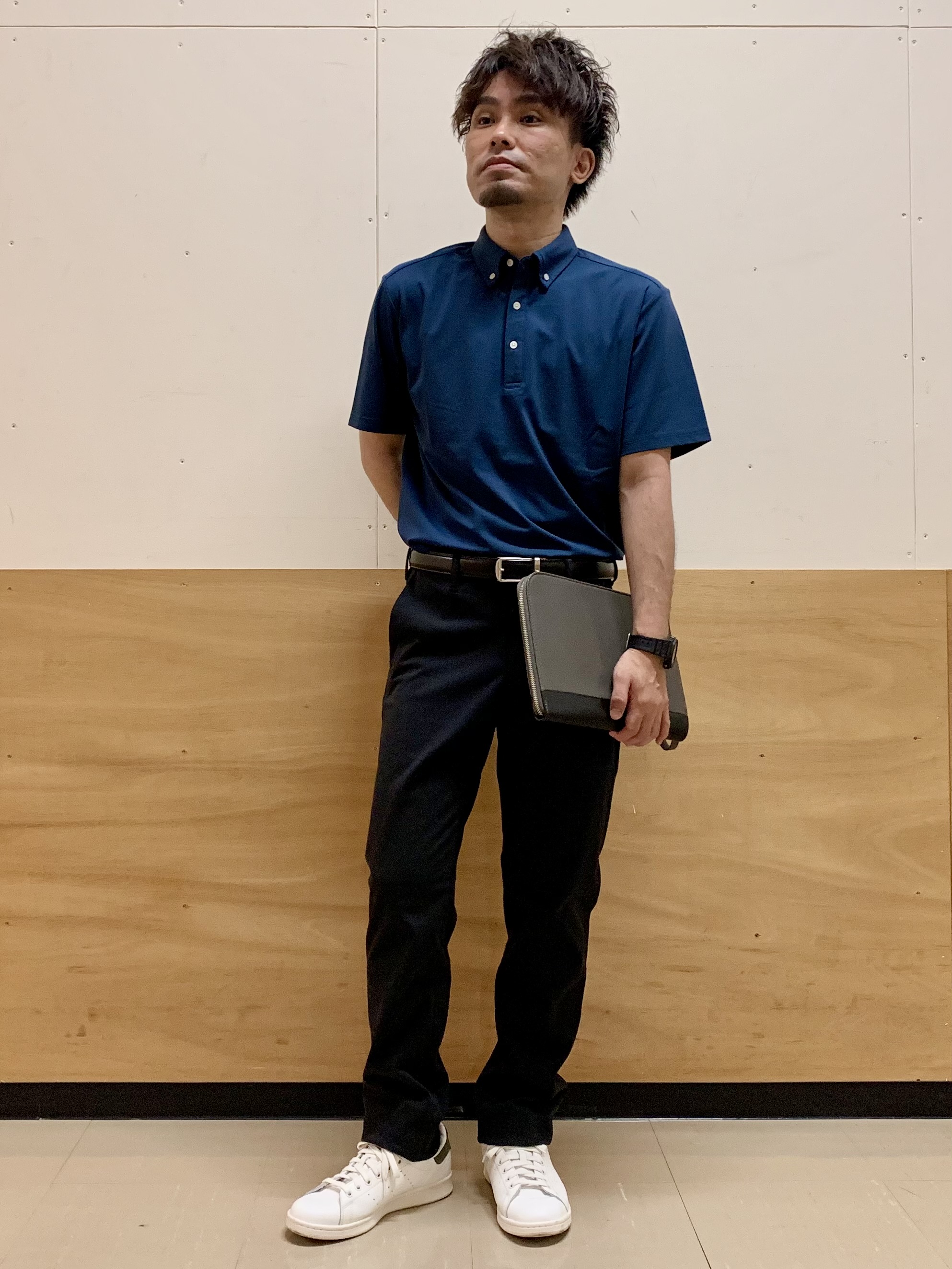 MATUさんの「THE SHOP TK｜アイス カノコポロシャツ【接触冷感／洗濯機OK】」を使ったコーディネート