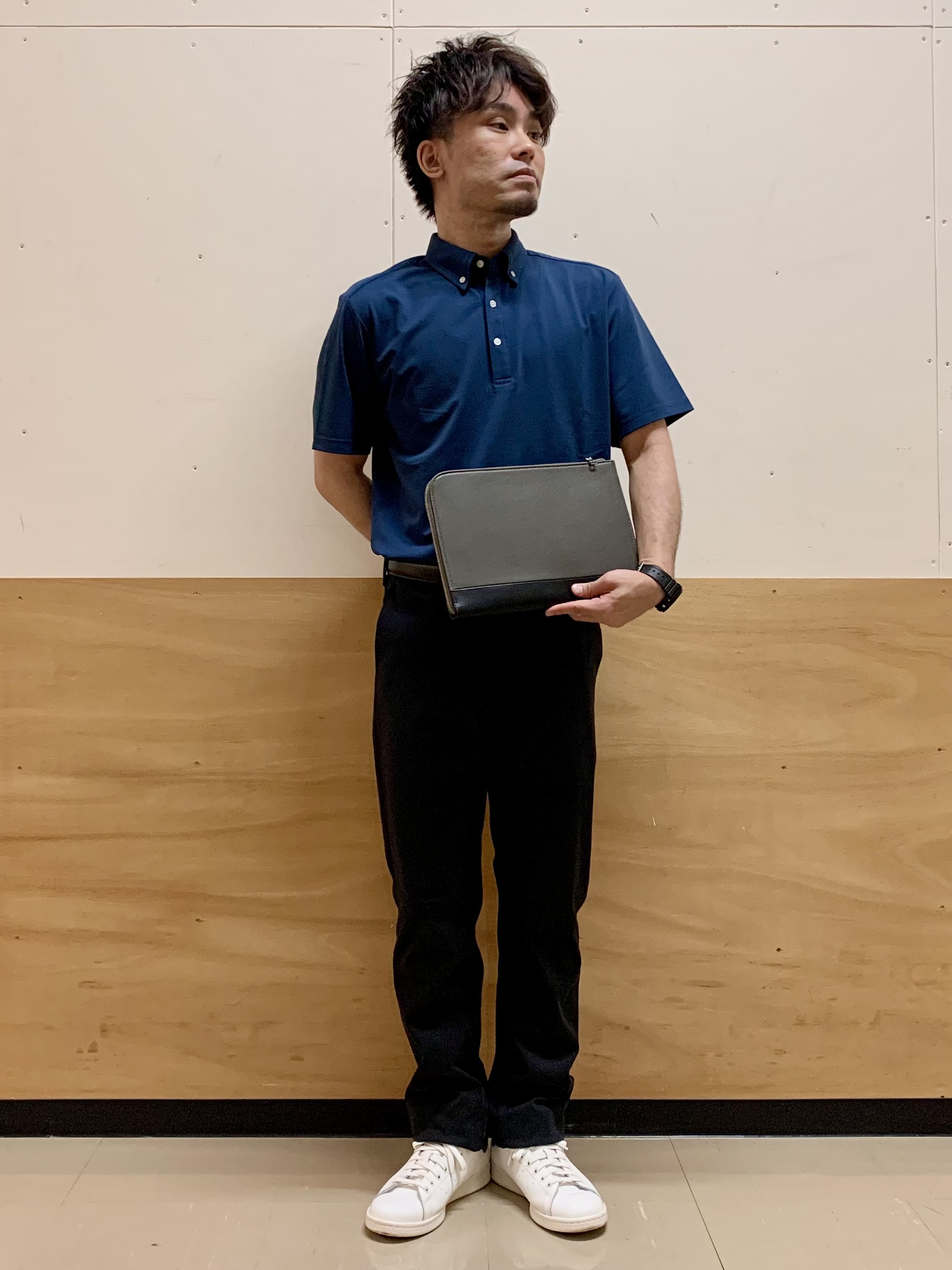 MATUさんの「THE SHOP TK｜アイス カノコポロシャツ【接触冷感／洗濯機OK】」を使ったコーディネート
