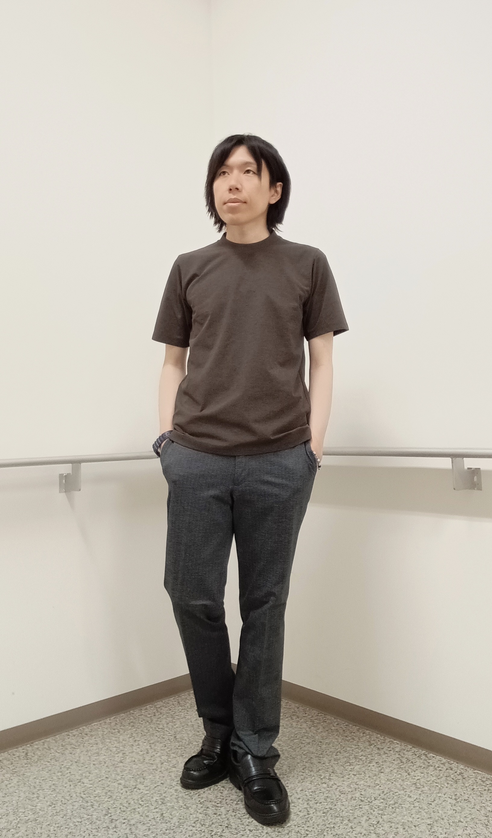 moritaさんの「TAKEO KIKUCHI｜【通気性】ジャージ千鳥柄 ジャケット」を使ったコーディネート
