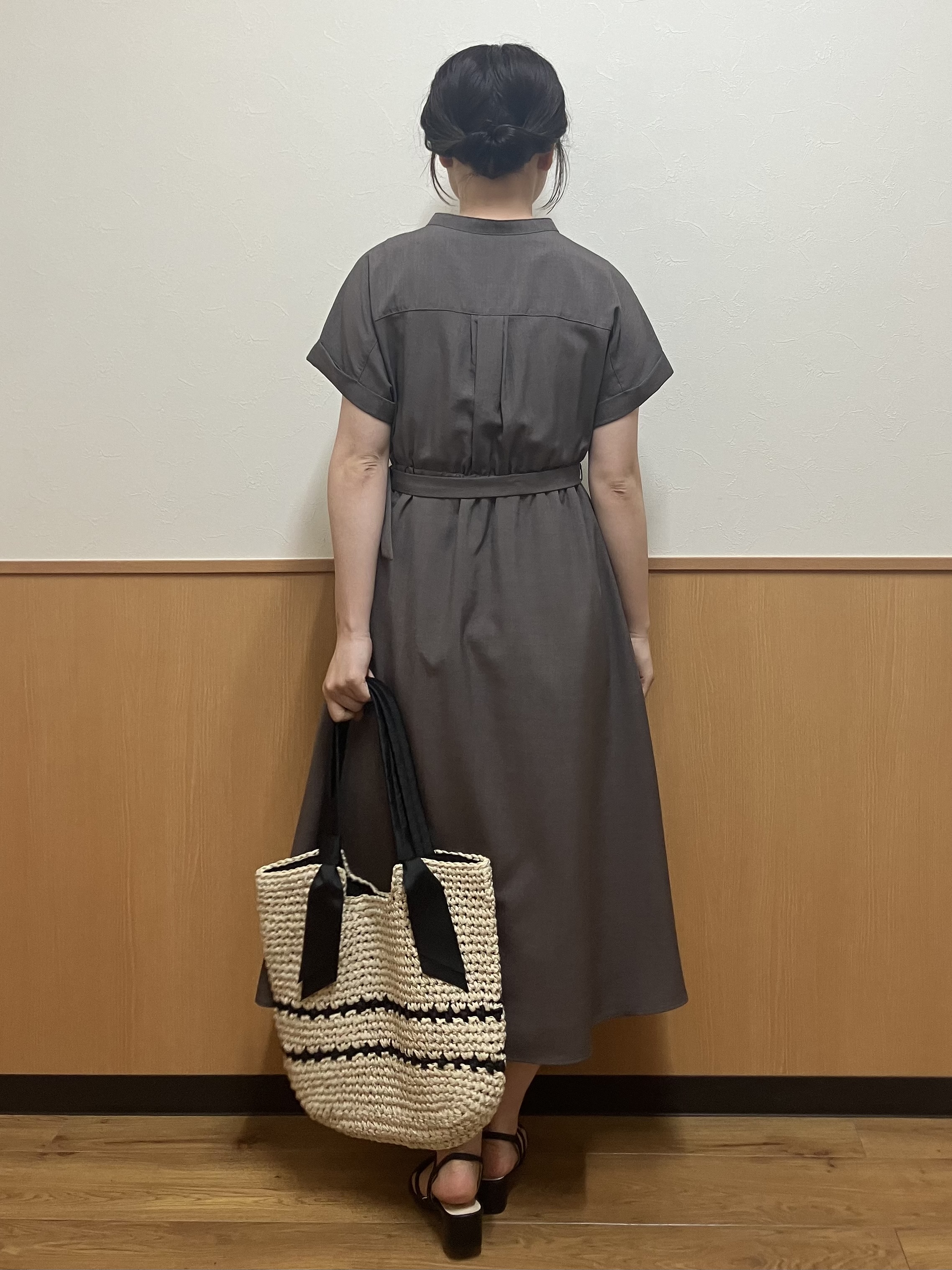 MAYUKIさんの「index｜ダブルポケットスキッパーワンピース【防シワ／洗濯機OK】《XS～3L／6col》」を使ったコーディネート