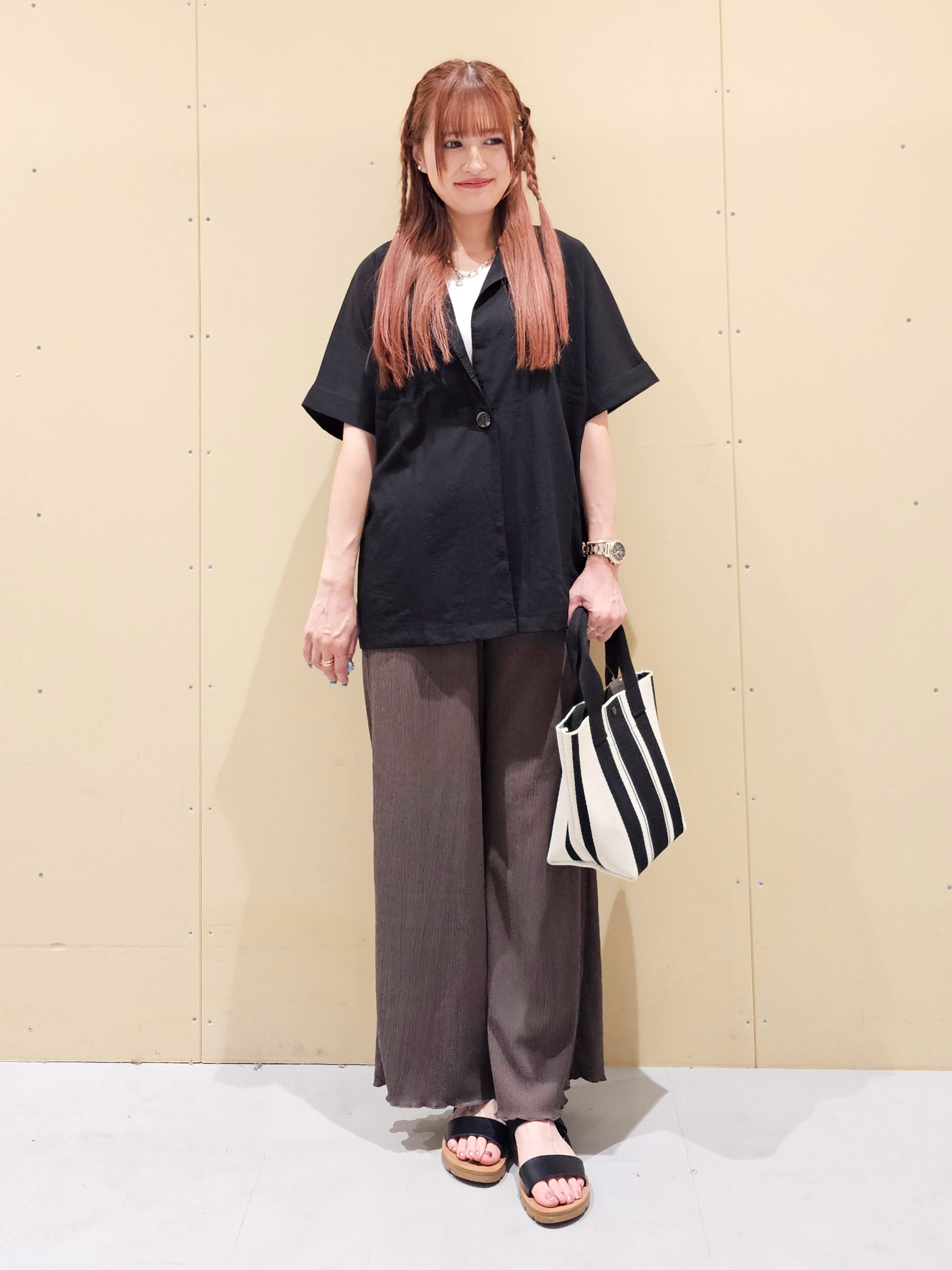 ゆゆさんの「SHOO･LA･RUE｜【高レビュー/洗濯機可/セットアップ可】軽凛(かろりん) ひんやり半袖ジャケット」を使ったコーディネート
