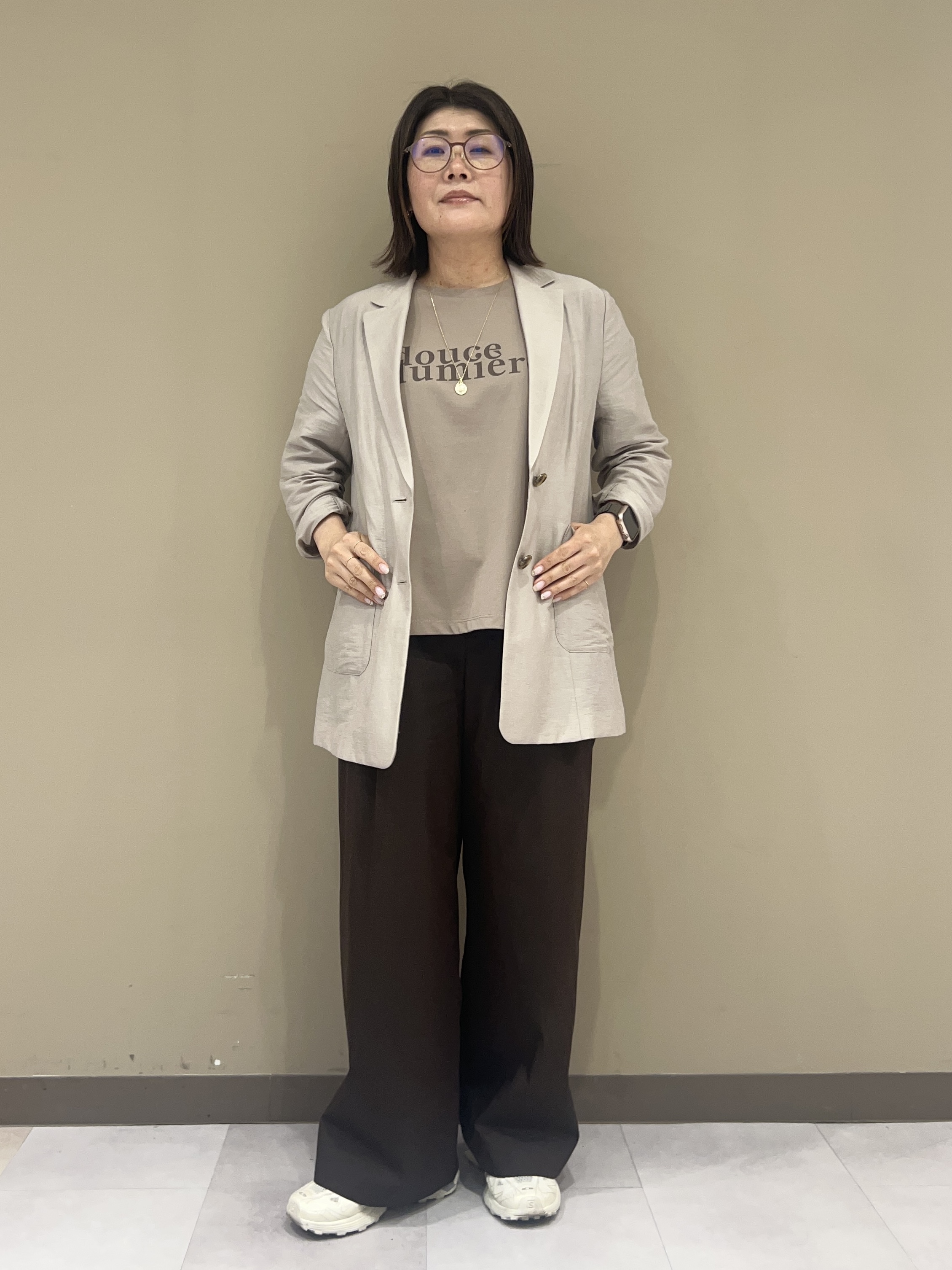 fukuさんの「UNTITLED｜【程よいシアー感/洗える】エアリーバイオジャケット」を使ったコーディネート