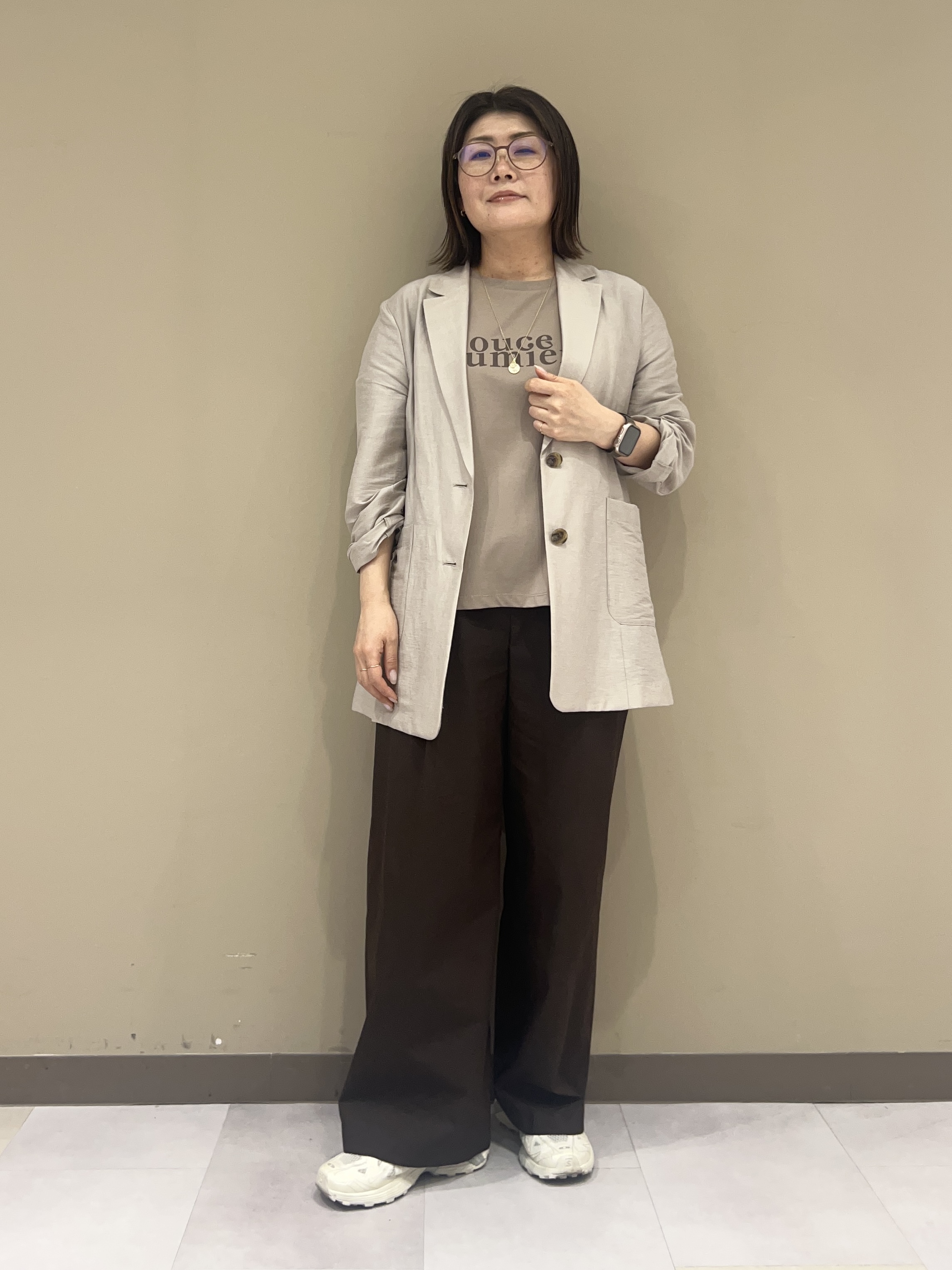 fukuさんの「UNTITLED｜【程よいシアー感/洗える】エアリーバイオジャケット」を使ったコーディネート