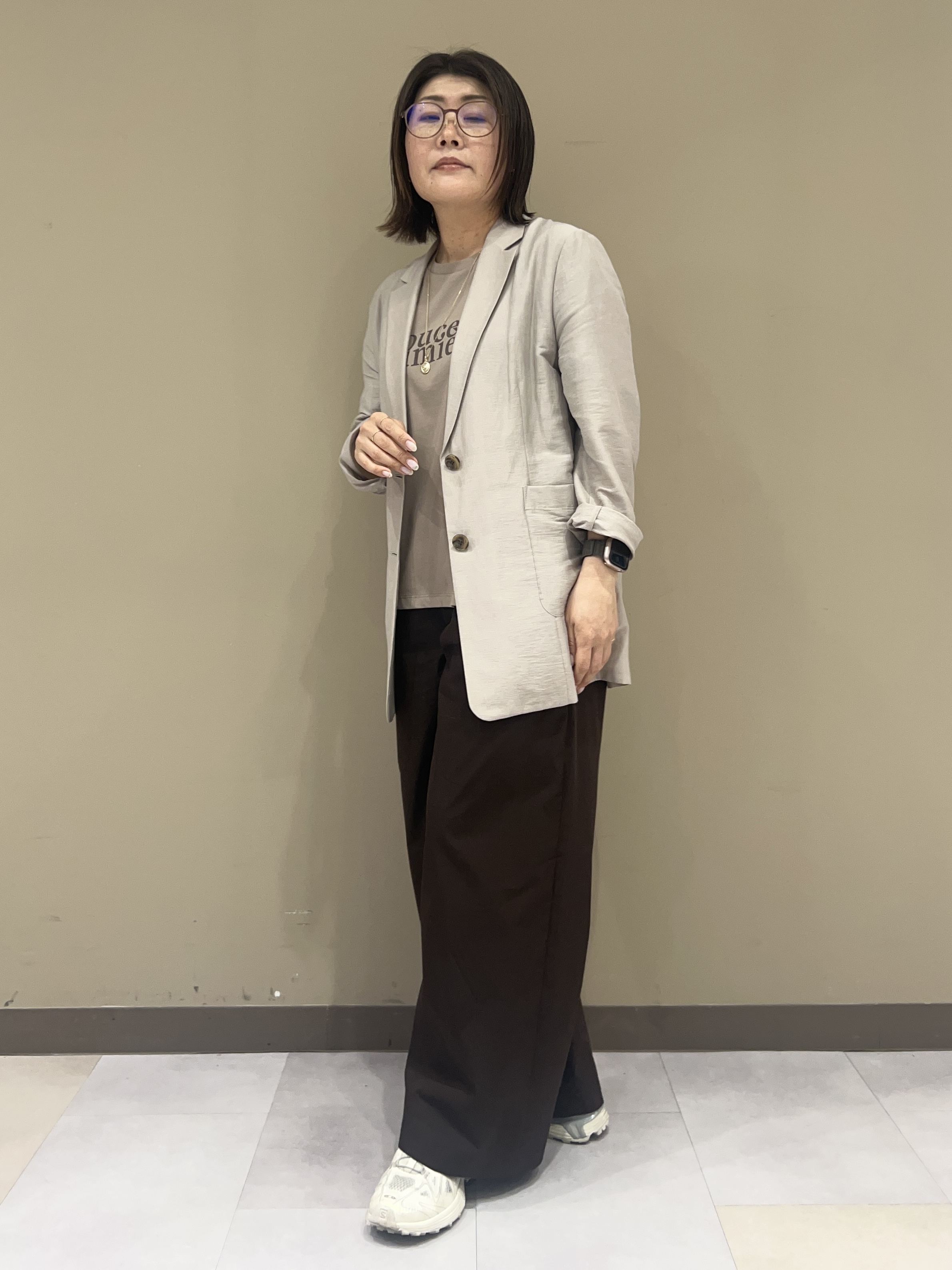 fukuさんの「UNTITLED｜【程よいシアー感/洗える】エアリーバイオジャケット」を使ったコーディネート