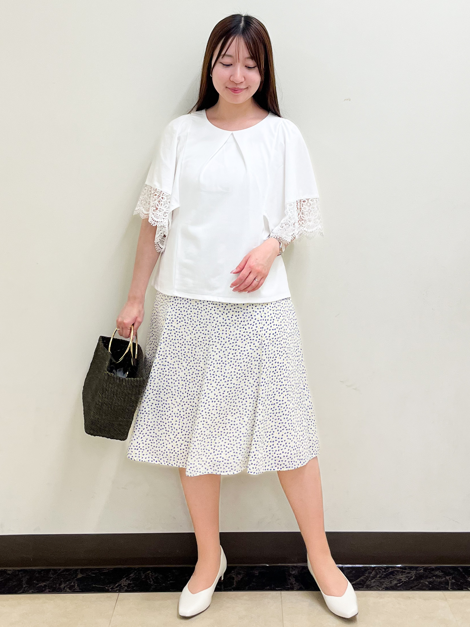 mikikoさんの「Reflect｜【UVカット／接触冷感】レーススリーブジャージカットソー」を使ったコーディネート