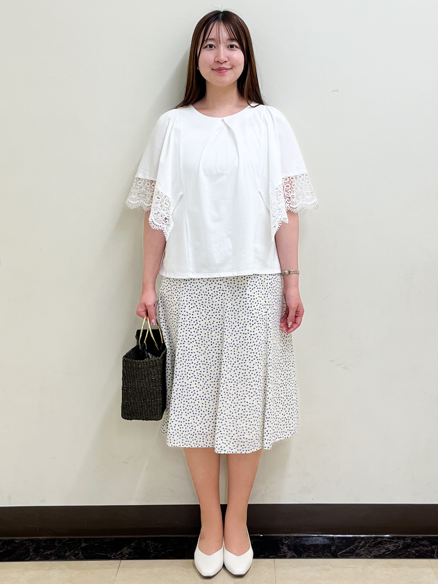 mikikoさんの「Reflect｜【UVカット／接触冷感】レーススリーブジャージカットソー」を使ったコーディネート