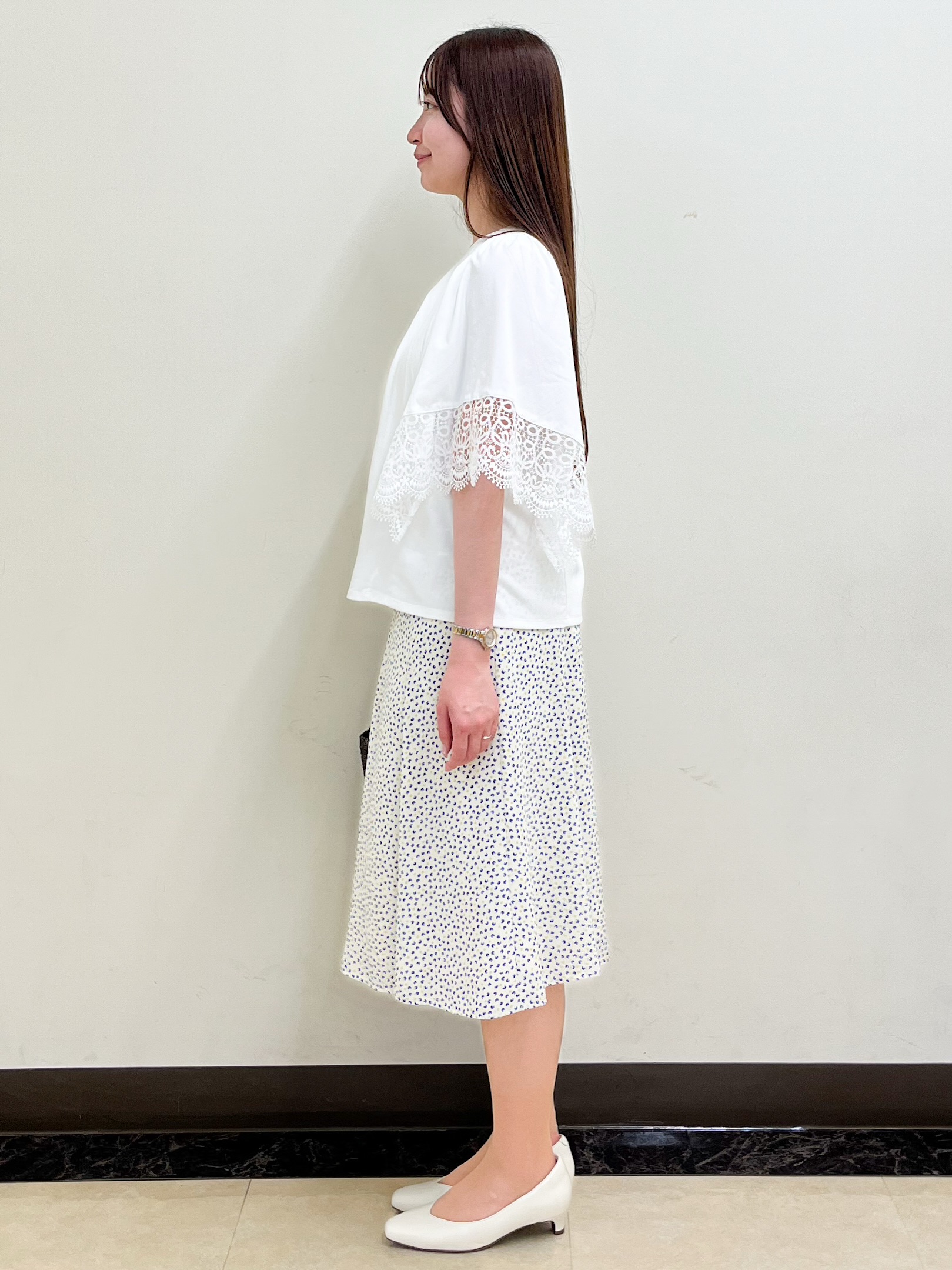 mikikoさんの「Reflect｜【UVカット／接触冷感】レーススリーブジャージカットソー」を使ったコーディネート