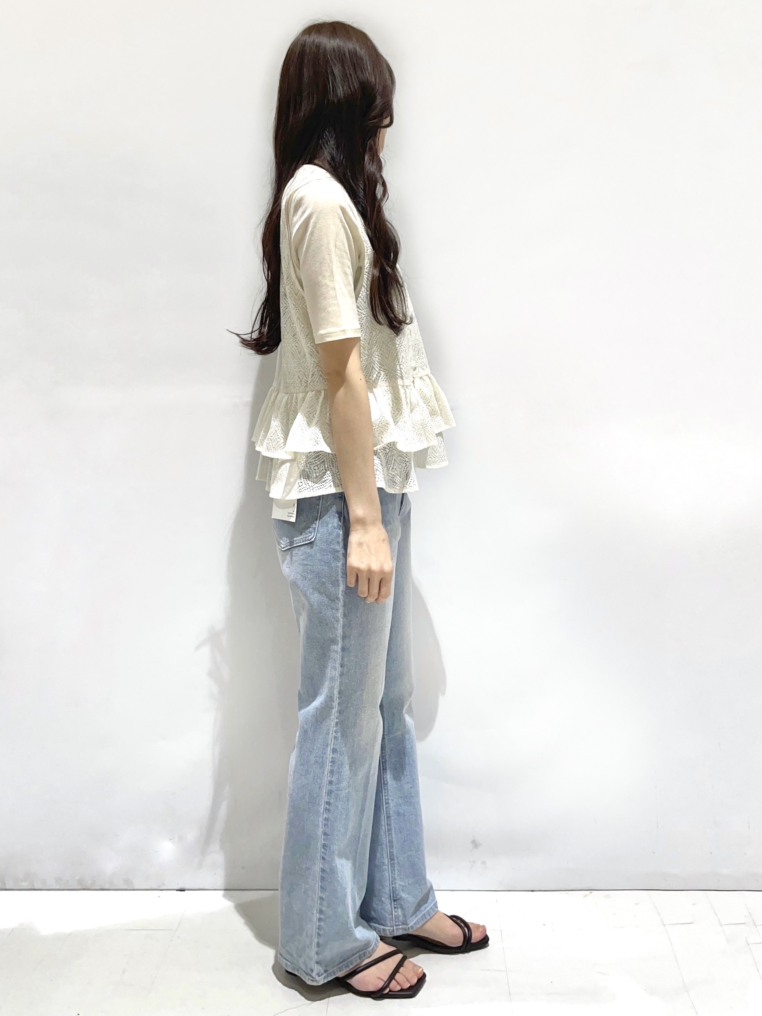 Kさんの「OPAQUE.CLIP｜レースペプラムジレ【洗濯機OK】」を使ったコーディネート