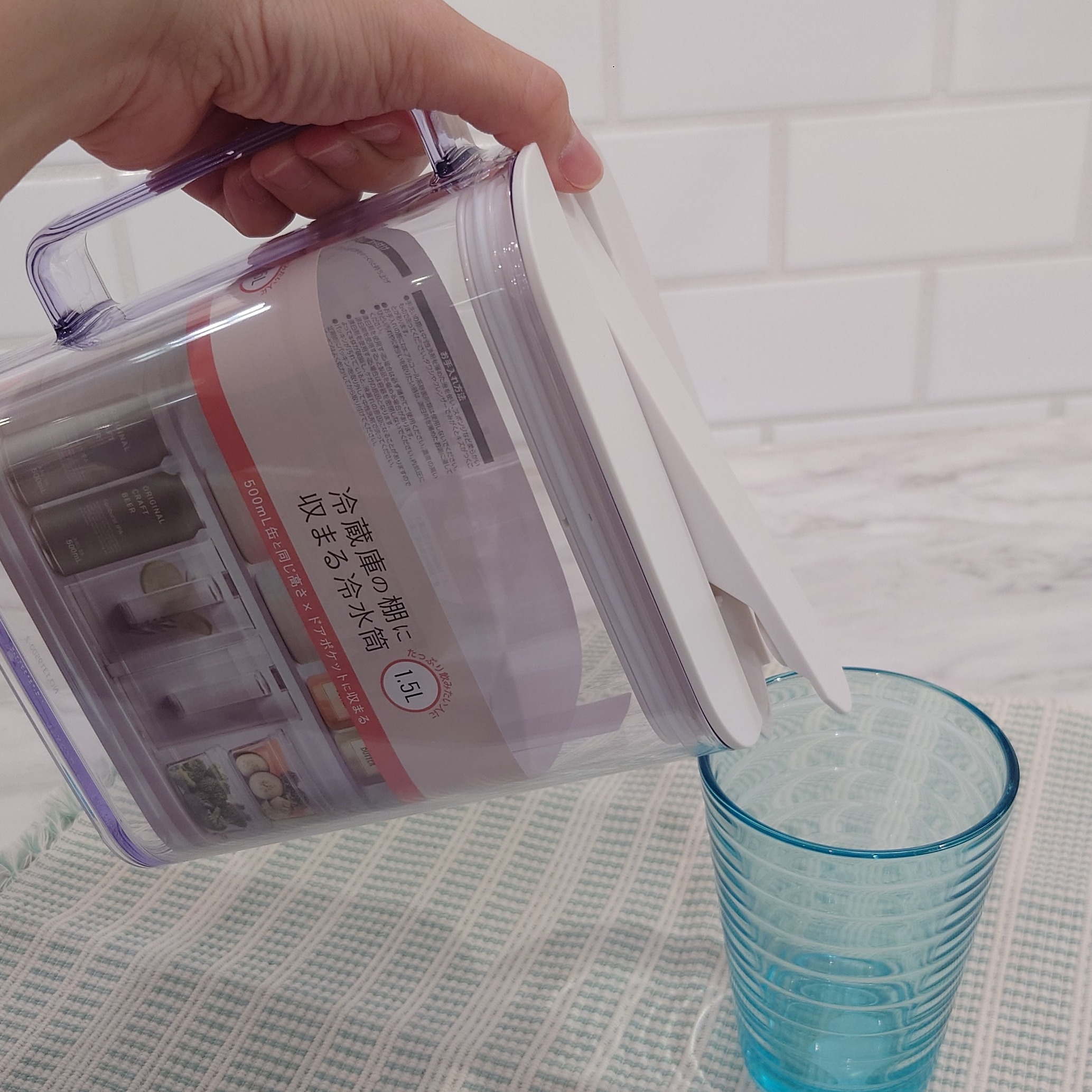 あゐさんの「212 KITCHEN STORE｜ドアポケットに収まる冷水筒 1.1L WH」を使ったコーディネート