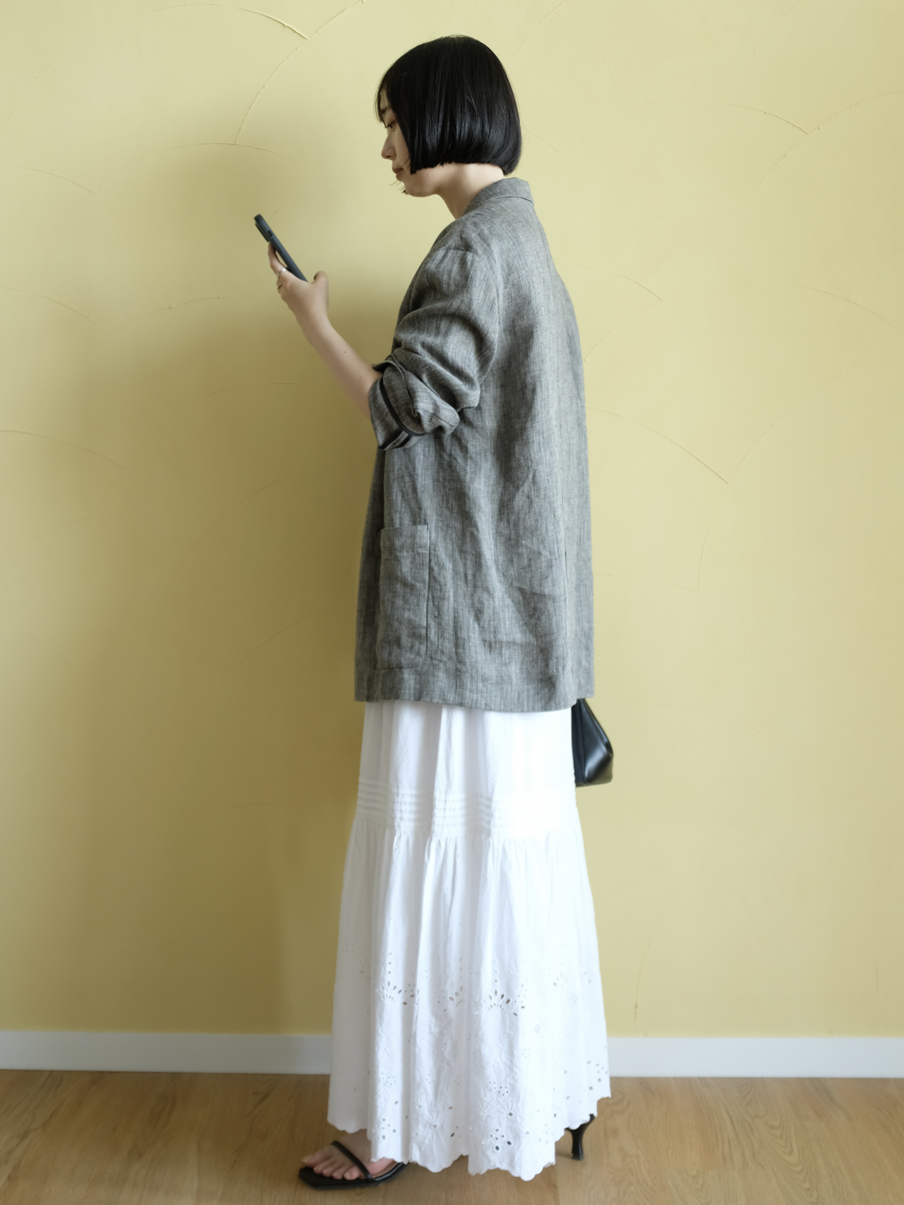 Kishimotoさんの「DRESSTERIOR｜【otonaMUSE5月号掲載】コットンシルクマルチボーダーニット」を使ったコーディネート