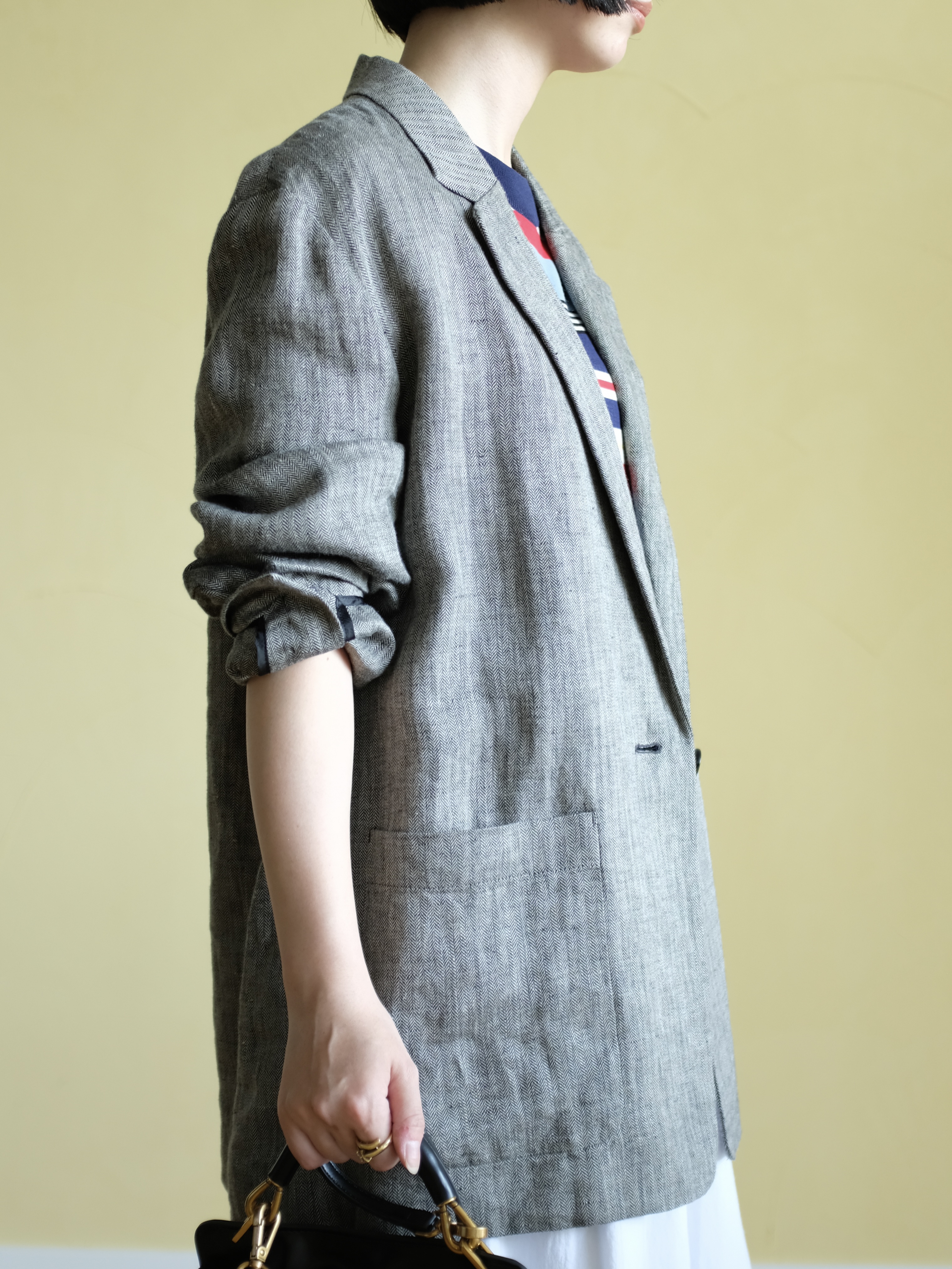 Kishimotoさんの「DRESSTERIOR｜【otonaMUSE5月号掲載】コットンシルクマルチボーダーニット」を使ったコーディネート