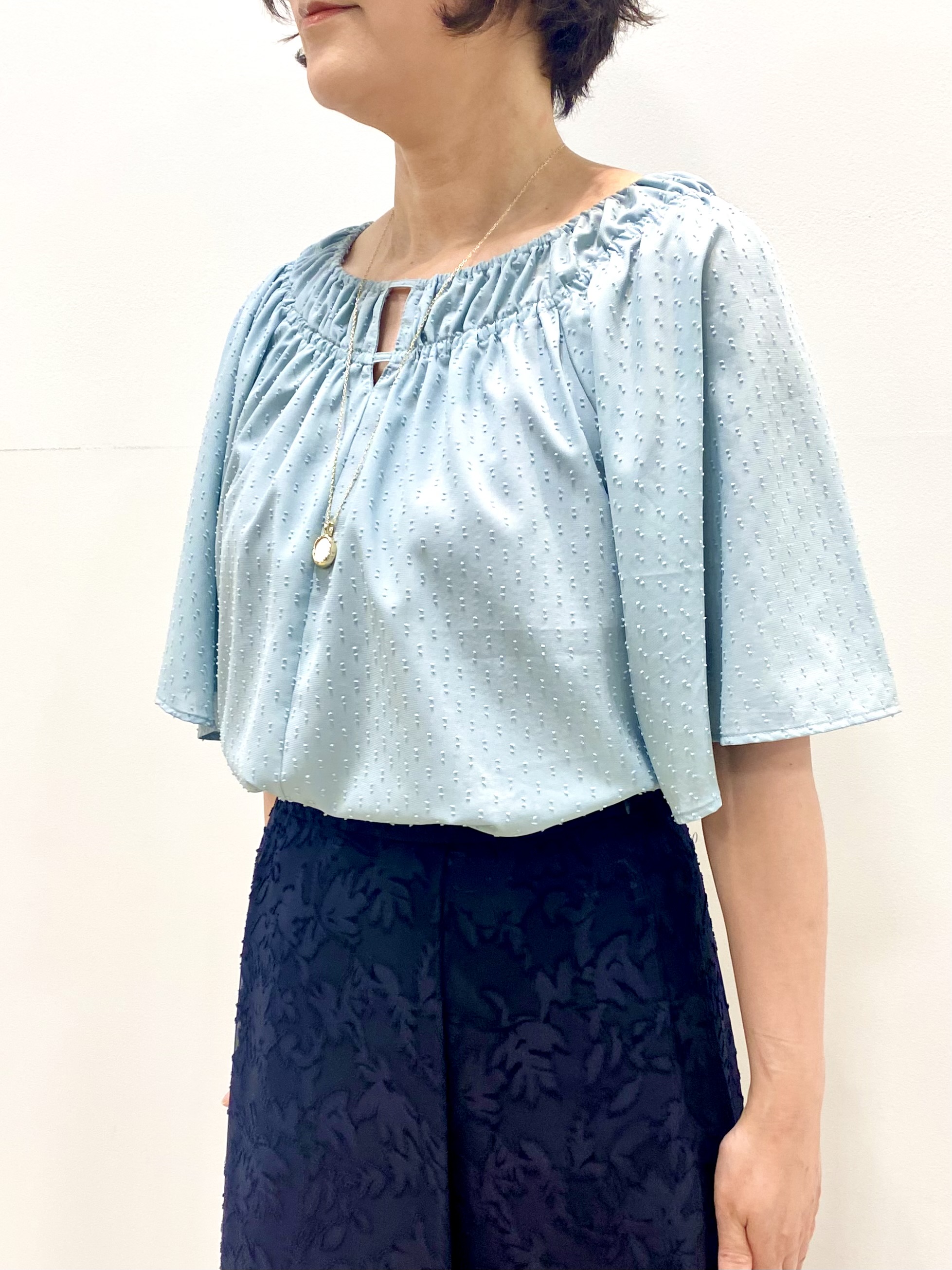 oharaさんの「Reflect｜ネックギャザーデザインブラウス」を使ったコーディネート