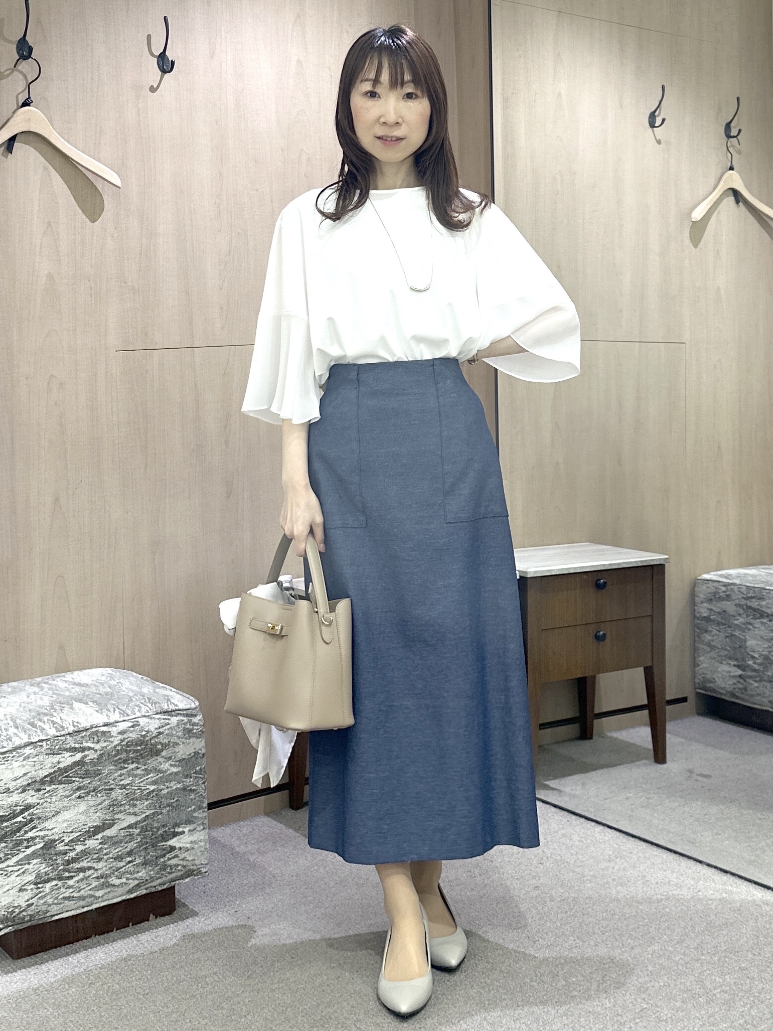 Miwaさんの「UNTITLED｜【洗える/華奢見え】袖シアープルオーバー」を使ったコーディネート